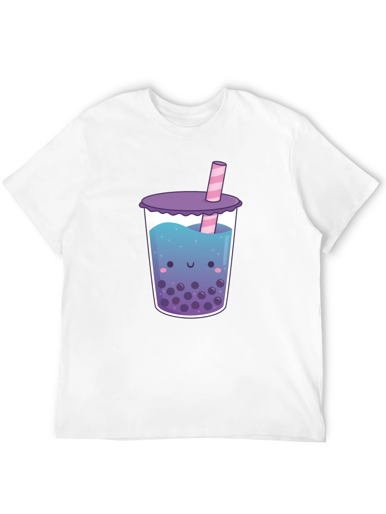 Kawaii Bubble Tea Graphic Tee - Unisex Black T-Shirt