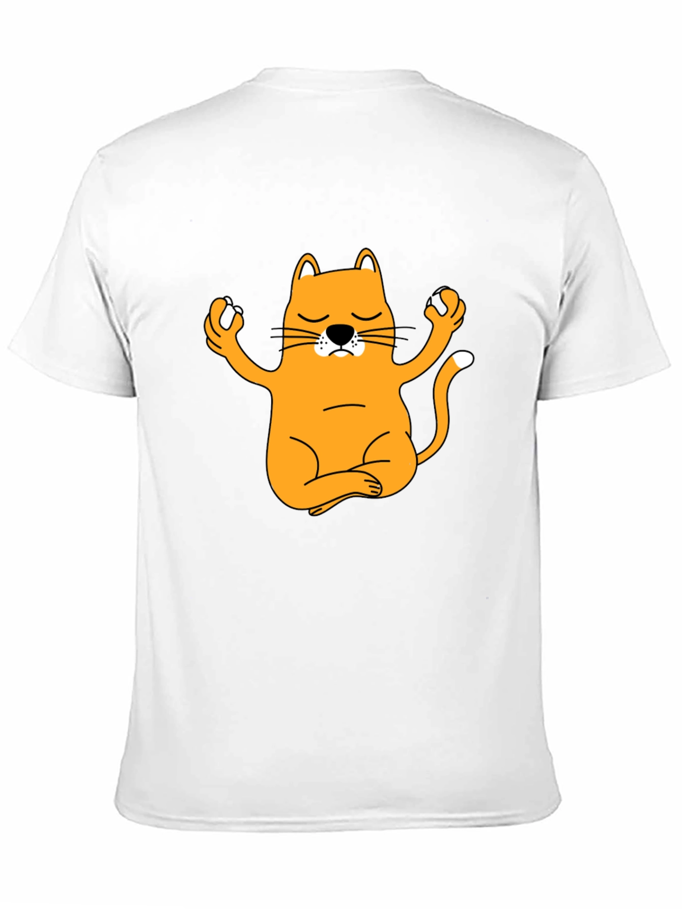 Meditating Cat Graphic T-Shirt