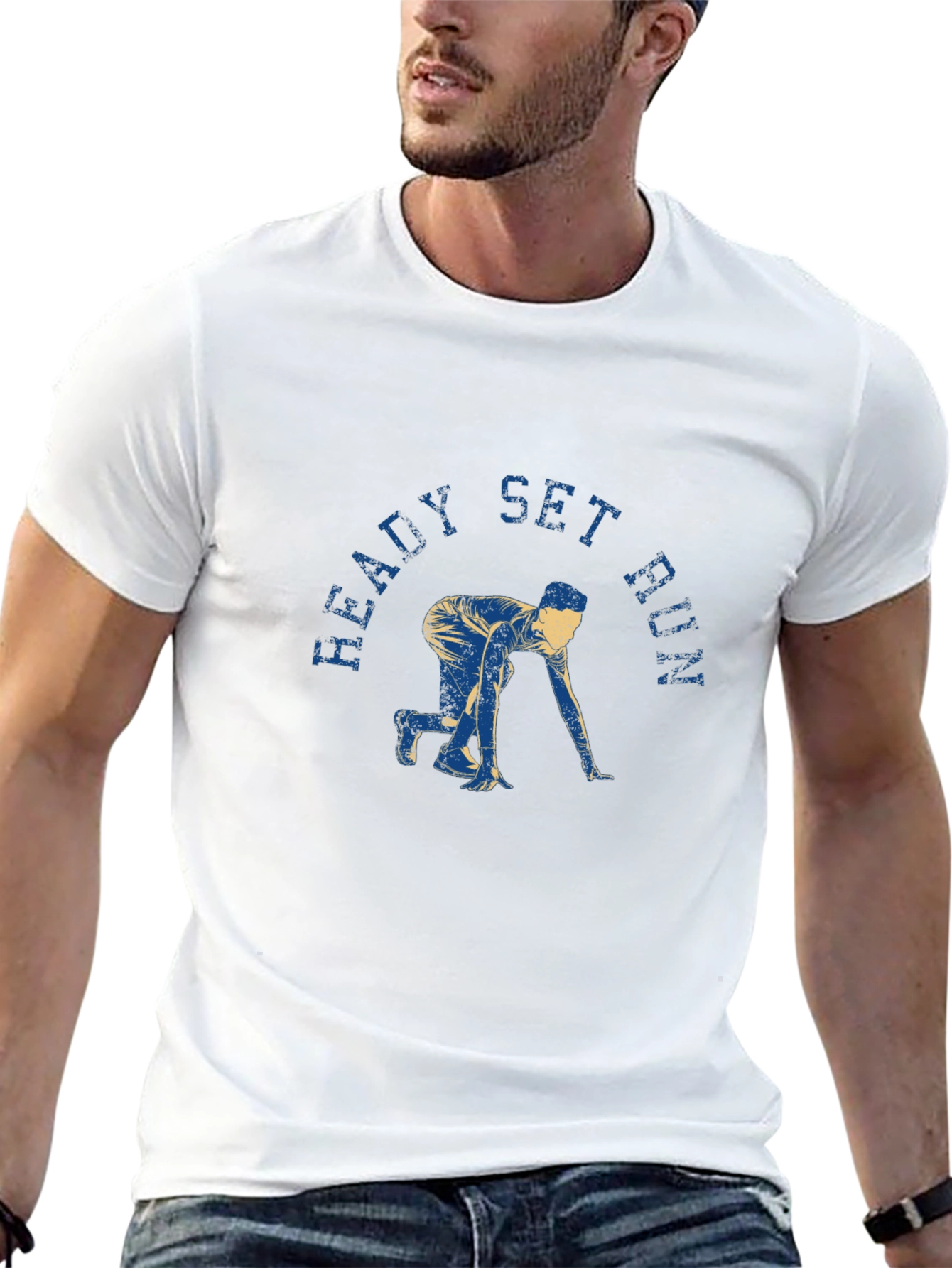 Ready Set Run Graphic Tee - Black