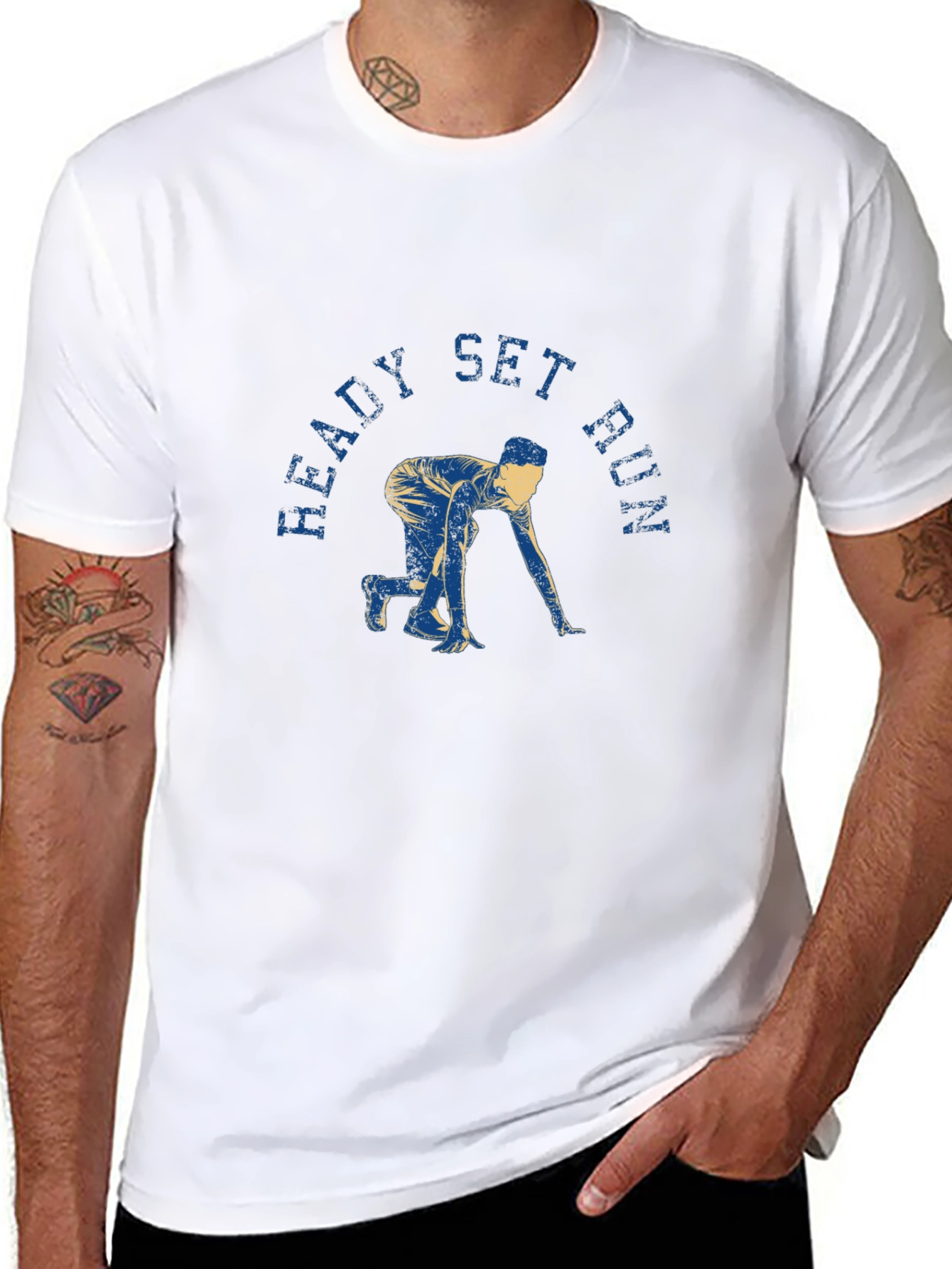 Ready Set Run Graphic Tee - Black