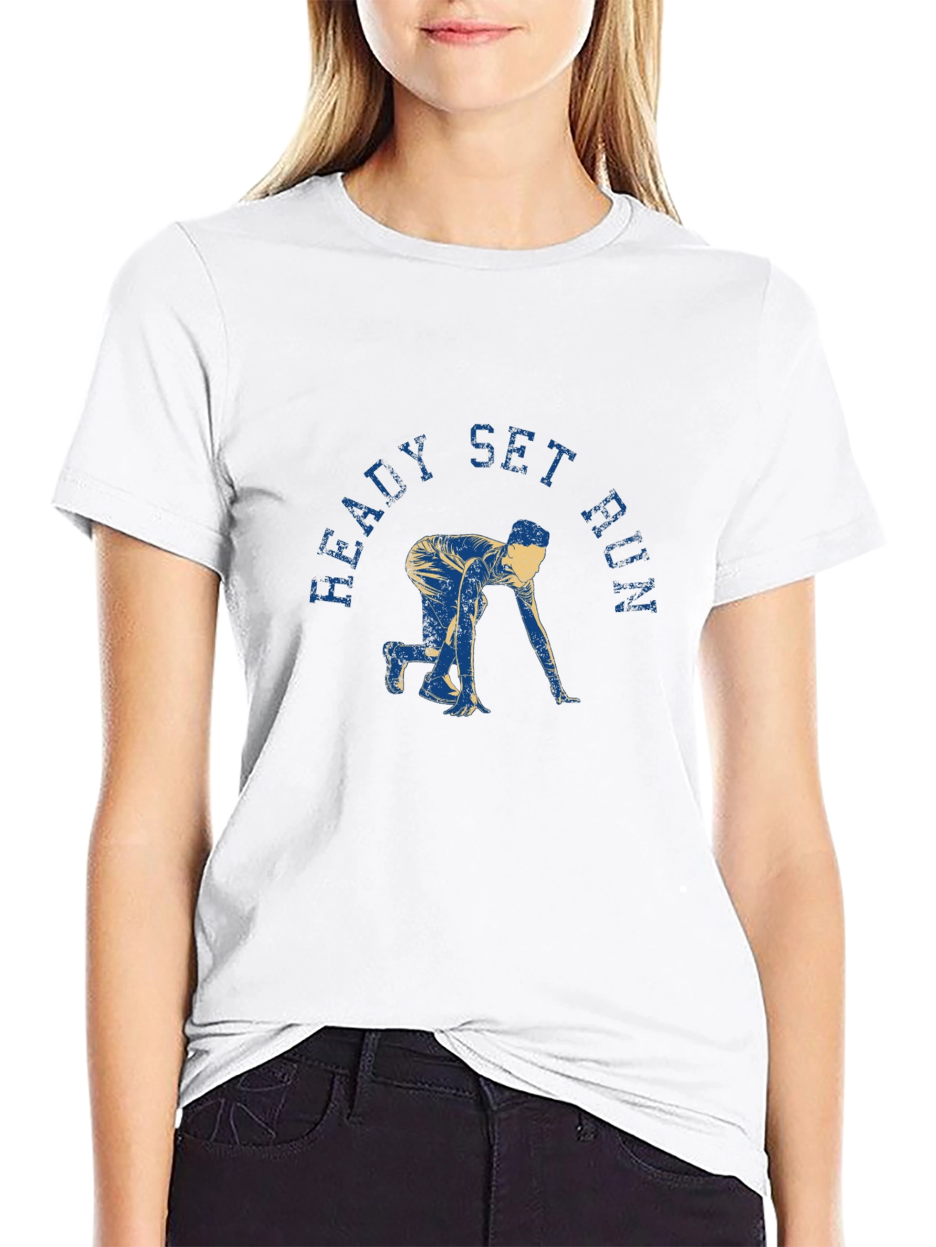 Ready Set Run Graphic Tee - Black