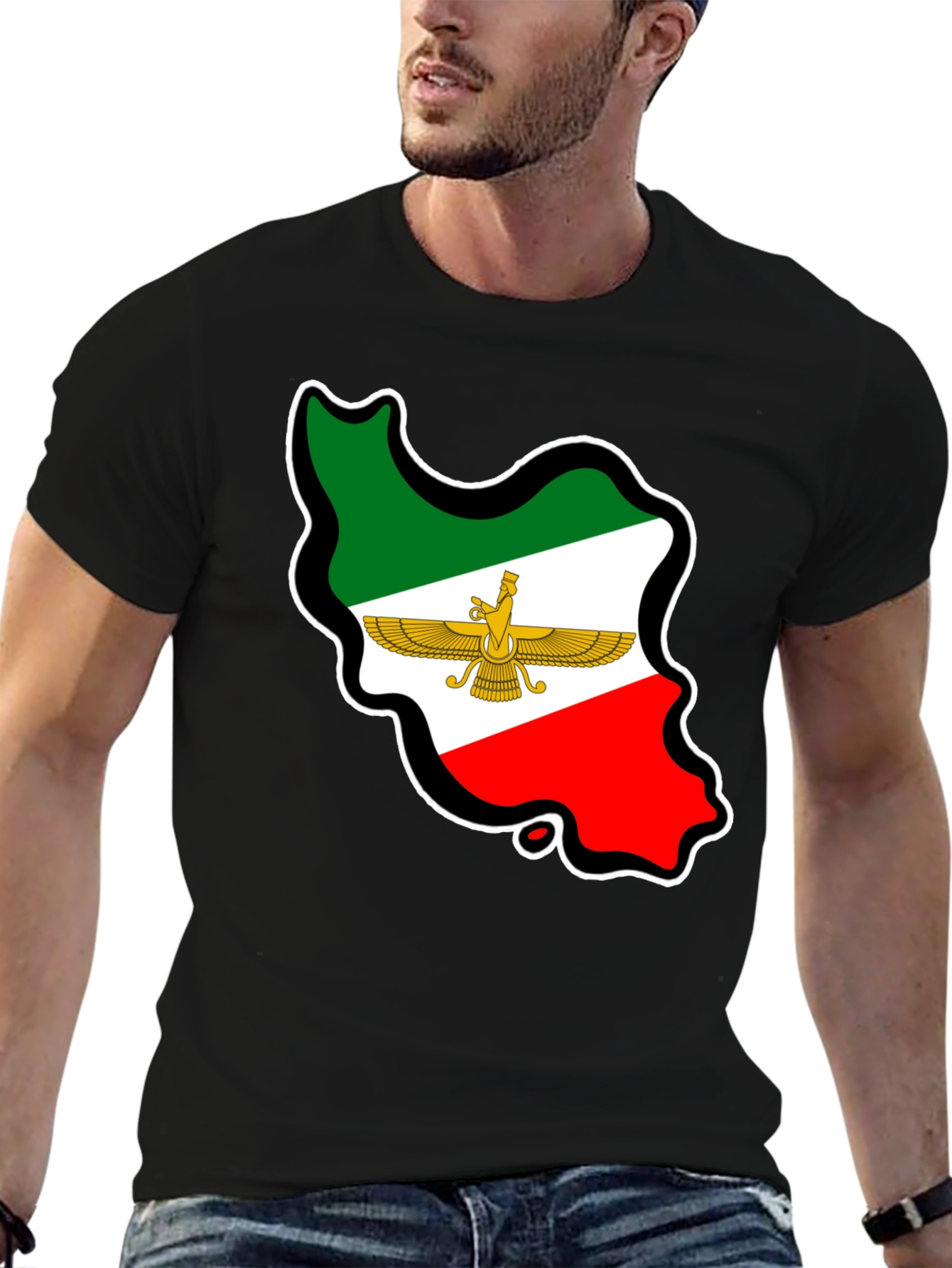 Iran Flag Map T-Shirt - Patriotic Pride