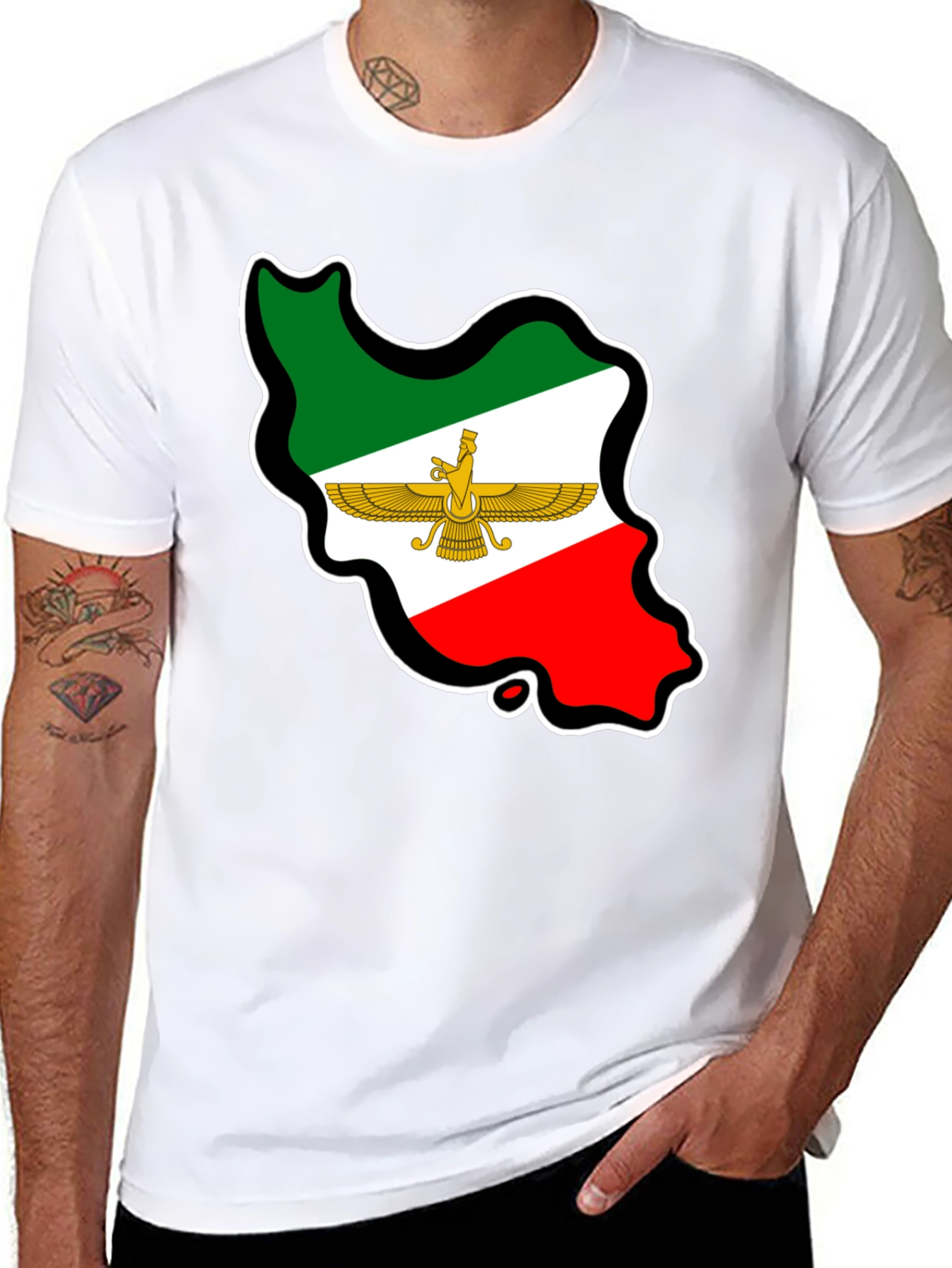 Iran Flag Map T-Shirt - Patriotic Pride