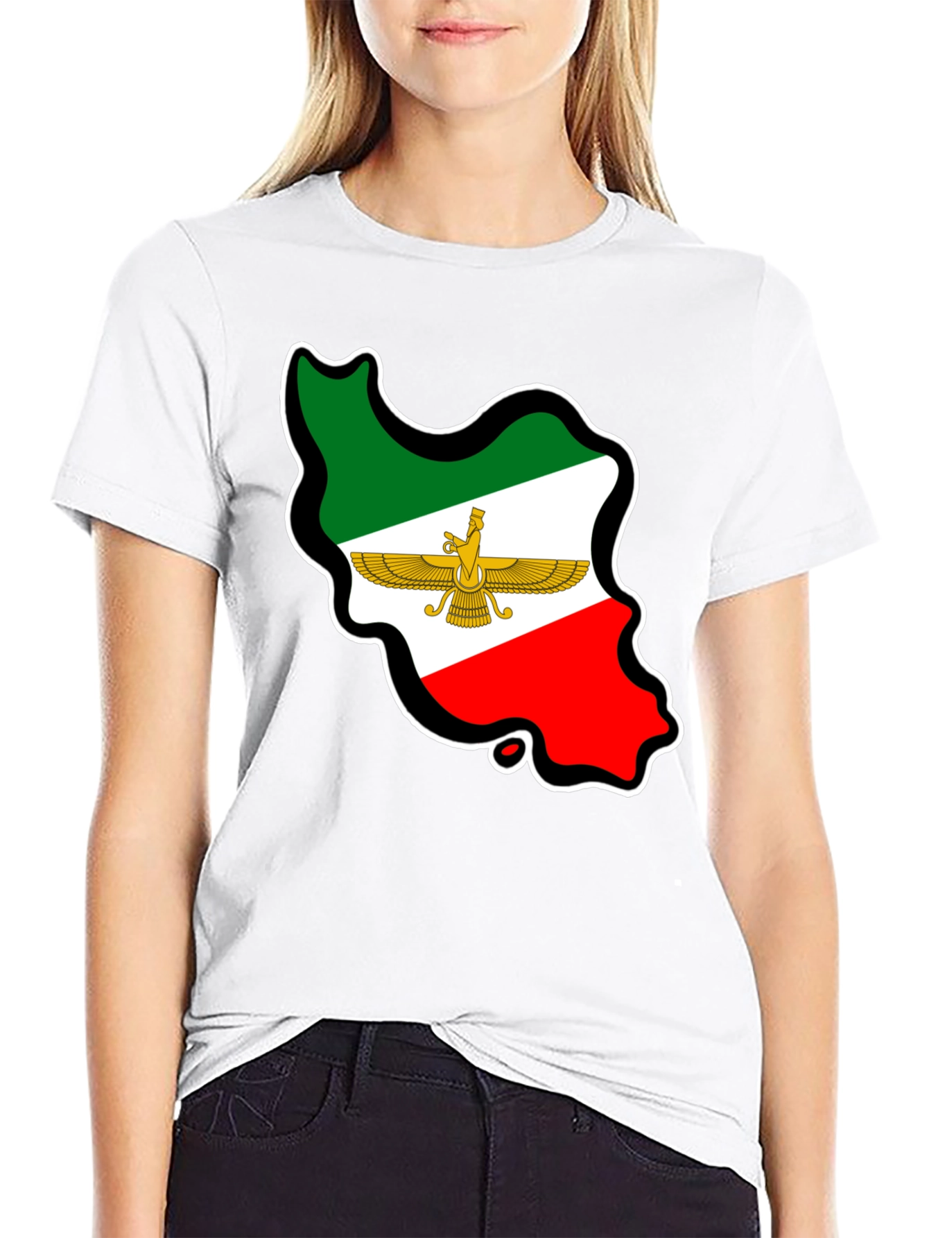 Iran Flag Map T-Shirt - Patriotic Pride