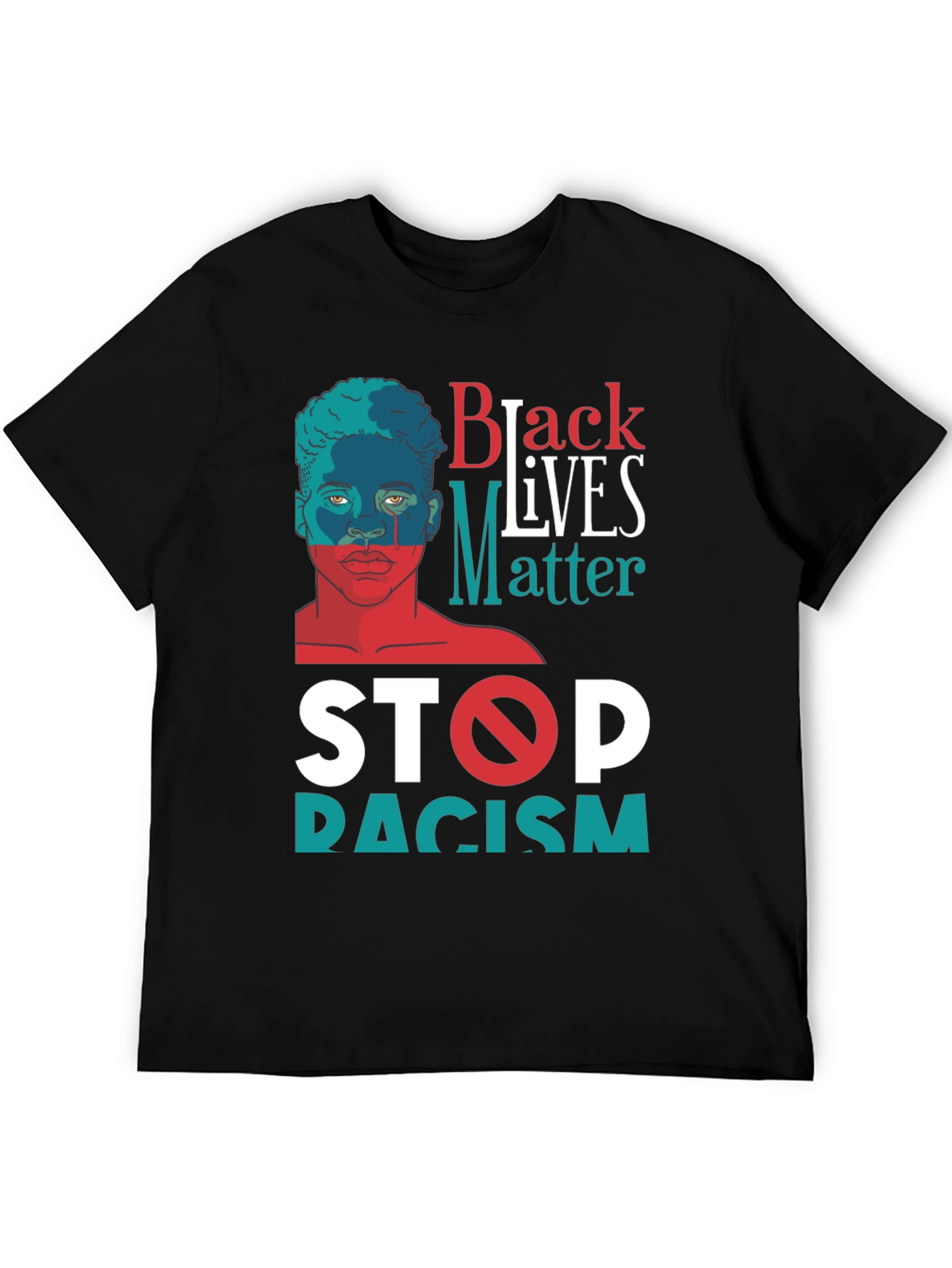 Black Lives Matter Stop Racism Graphic Tee