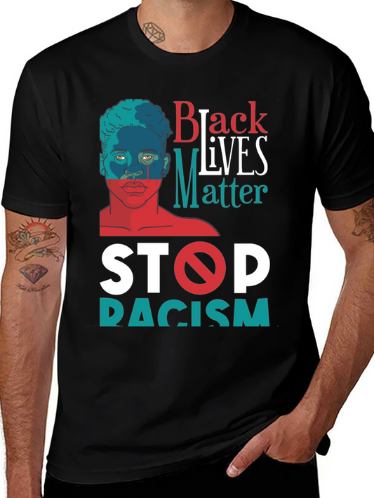 Black Lives Matter Stop Racism Graphic Tee