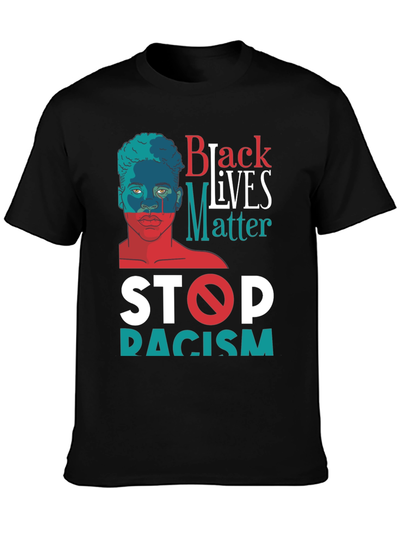 Black Lives Matter Stop Racism Graphic Tee
