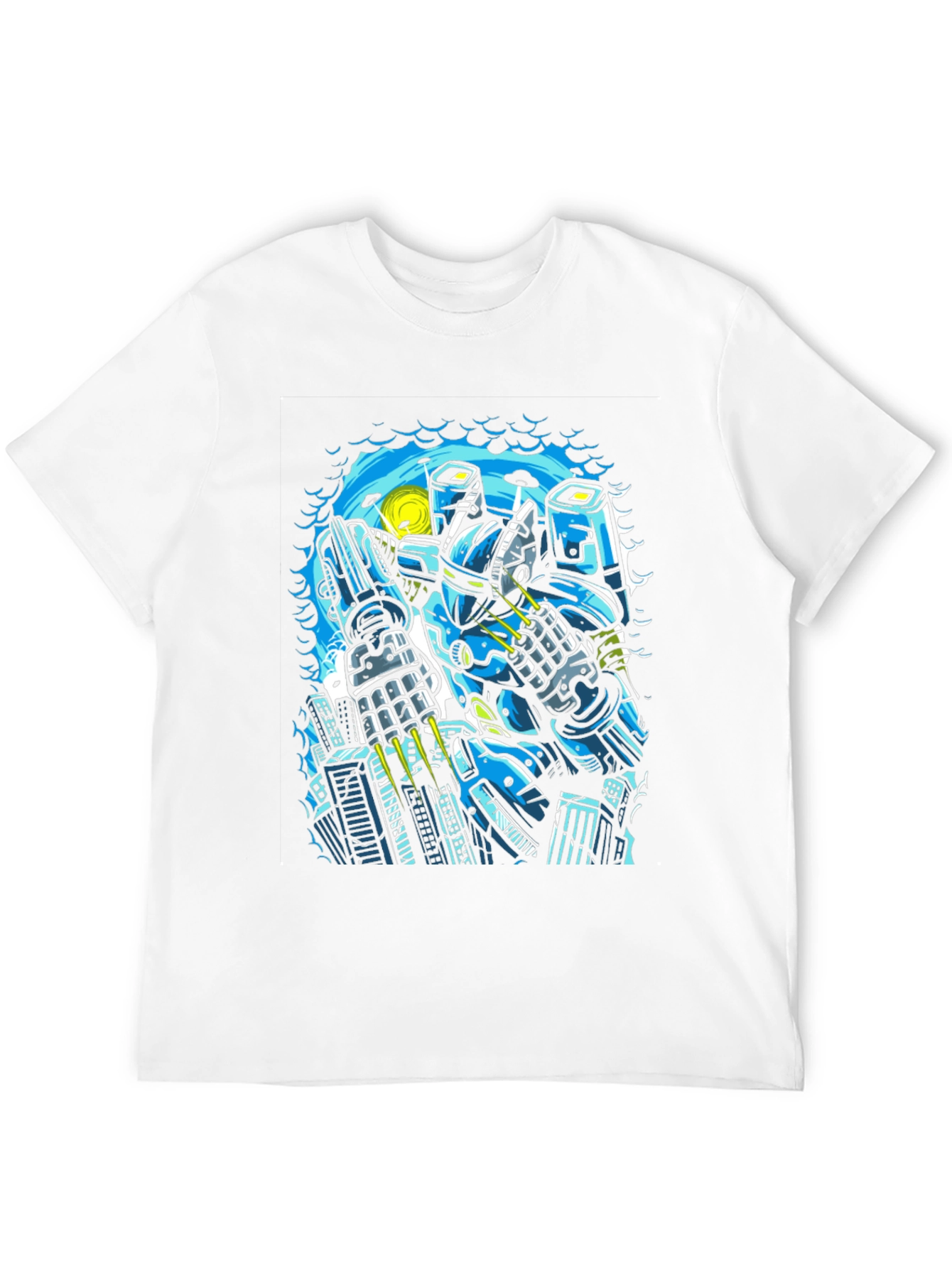 Robot Graphic Tee - Sci-Fi Style