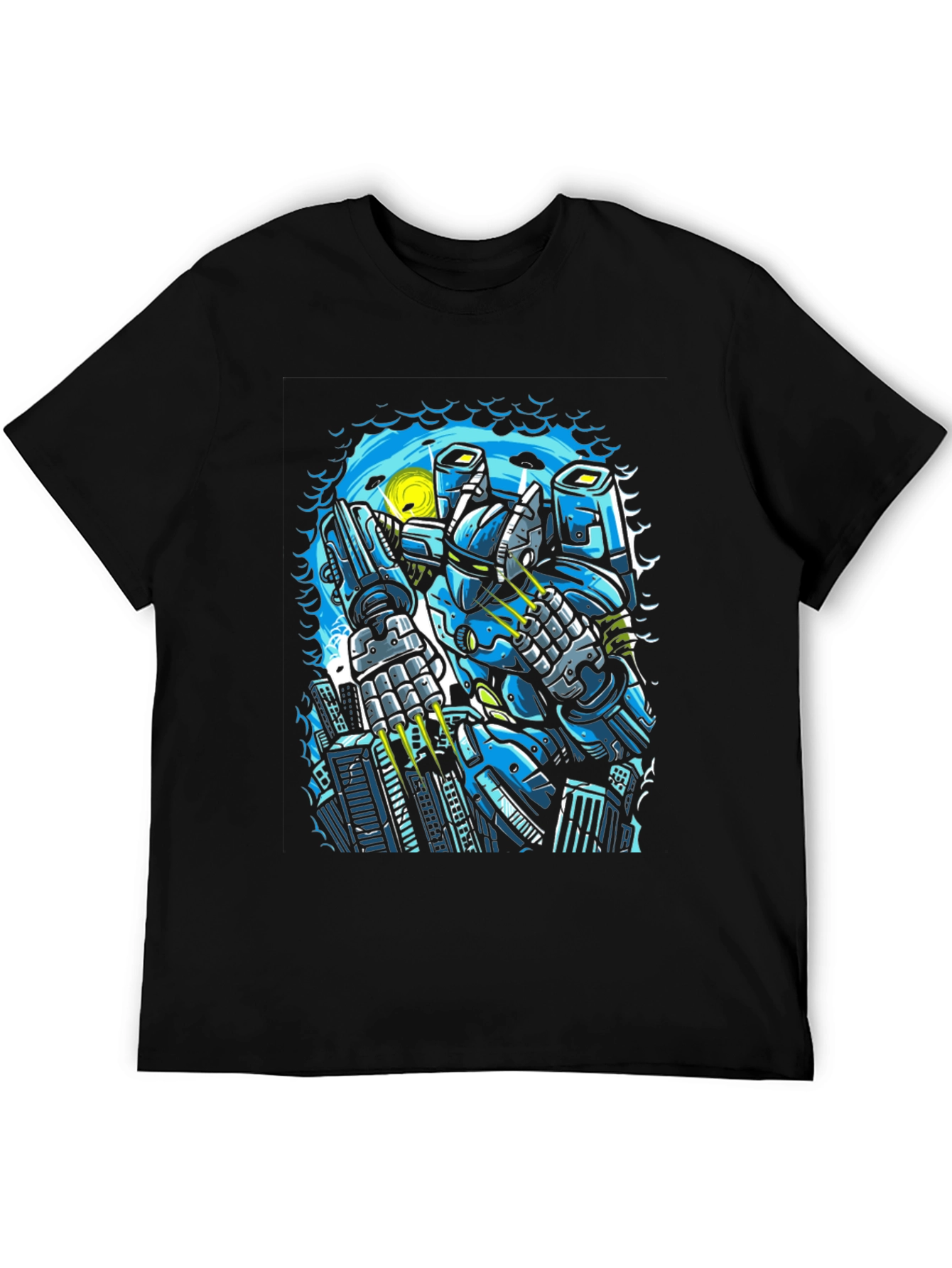 Robot Graphic Tee - Sci-Fi Style