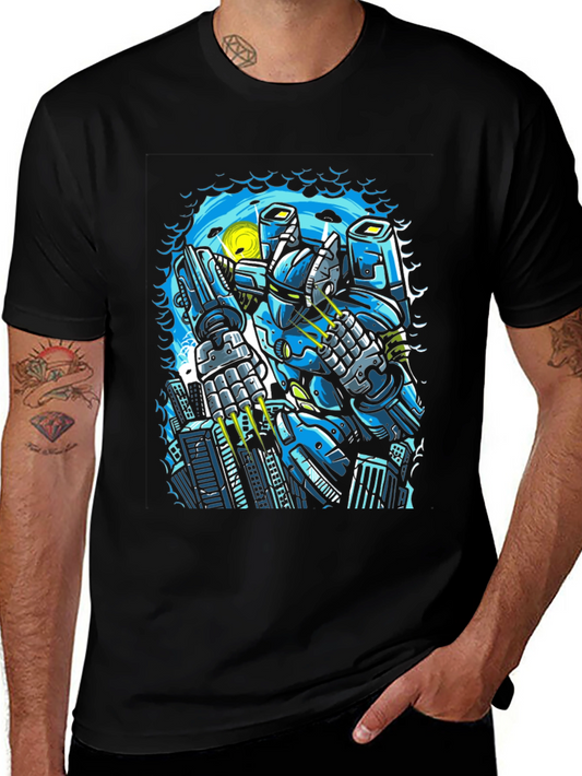 Robot Graphic Tee - Sci-Fi Style