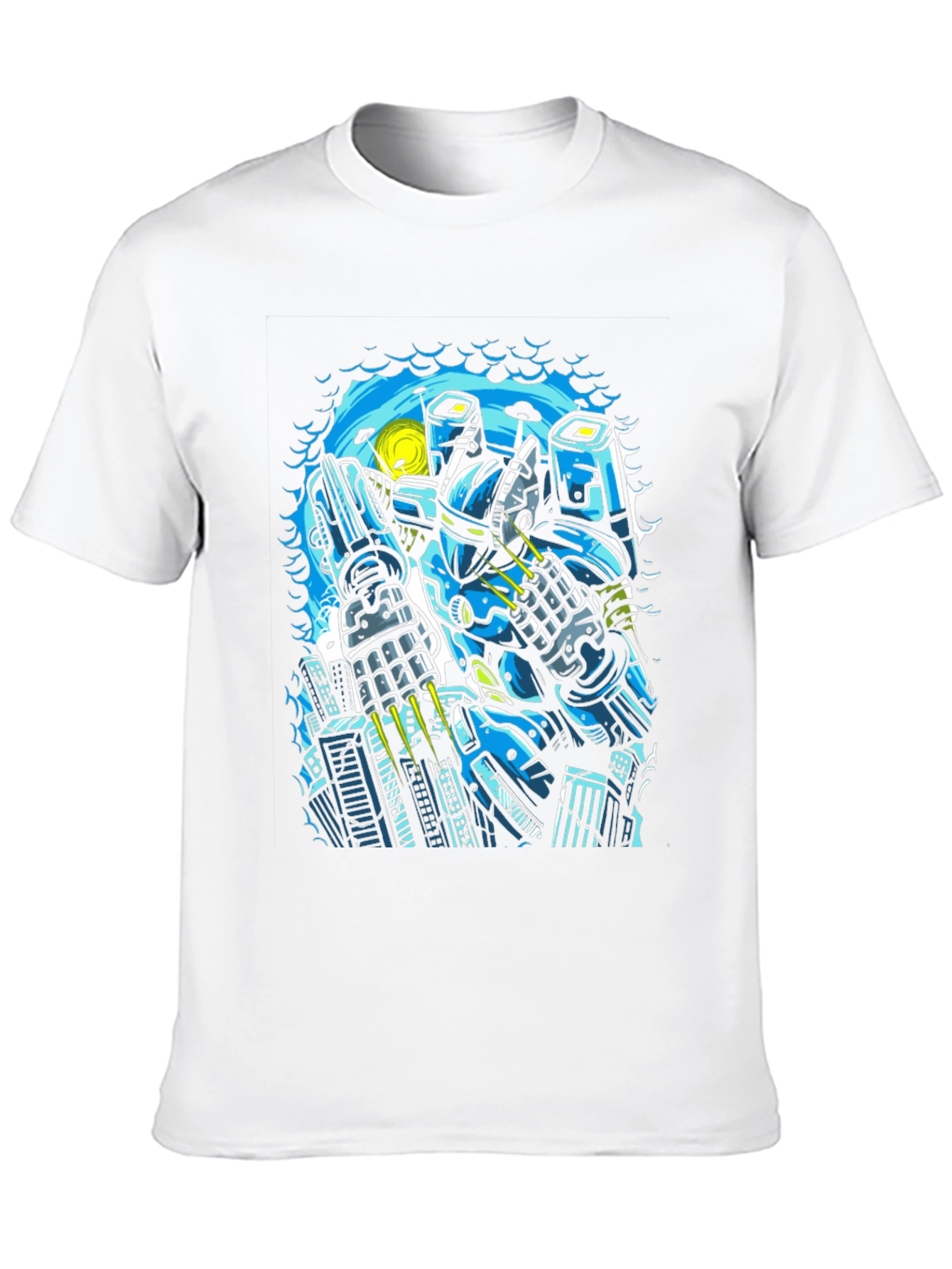 Robot Graphic Tee - Sci-Fi Style