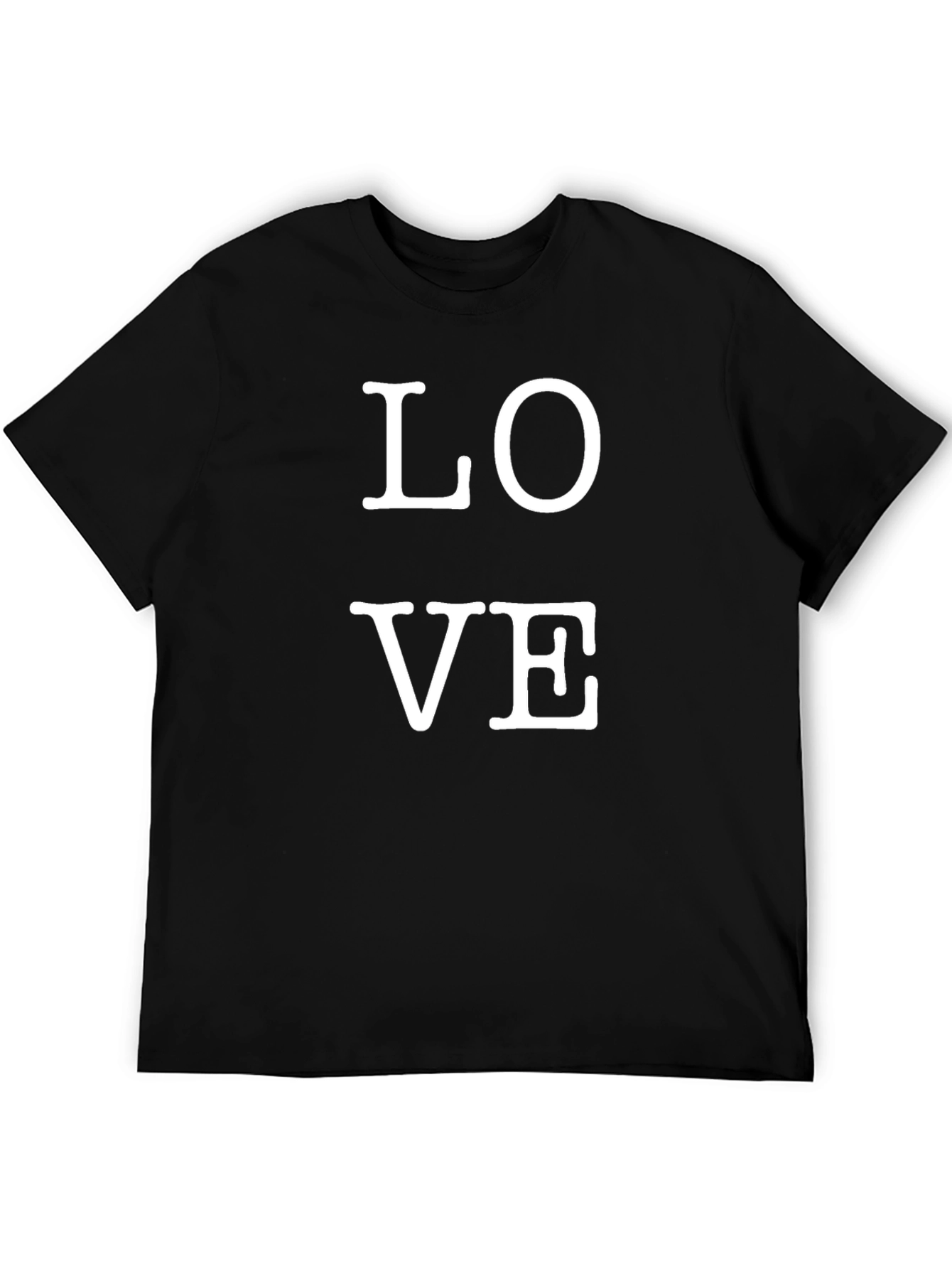 Love Graphic Print Tee - Black Casual Shirt