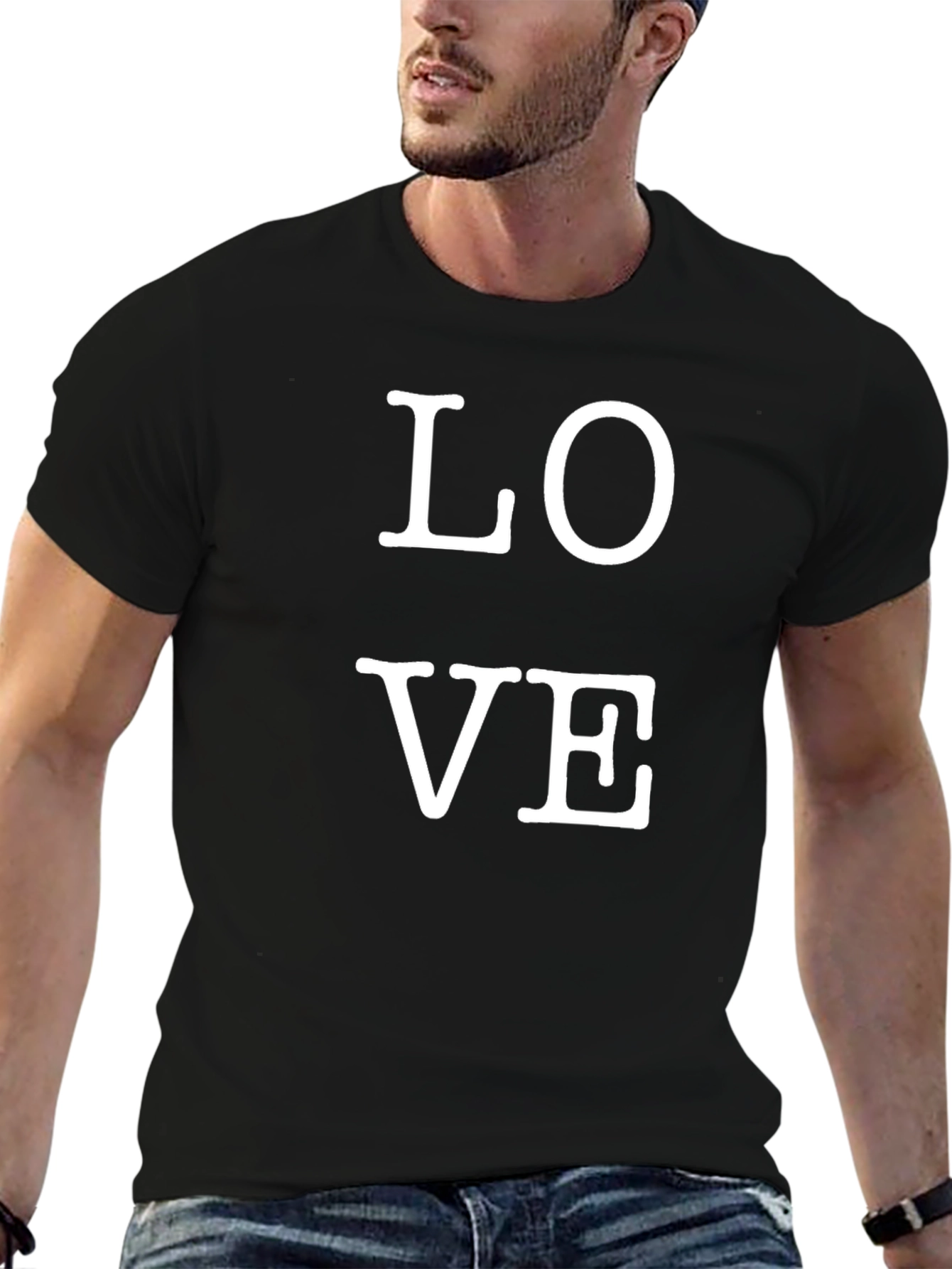 Love Graphic Print Tee - Black Casual Shirt