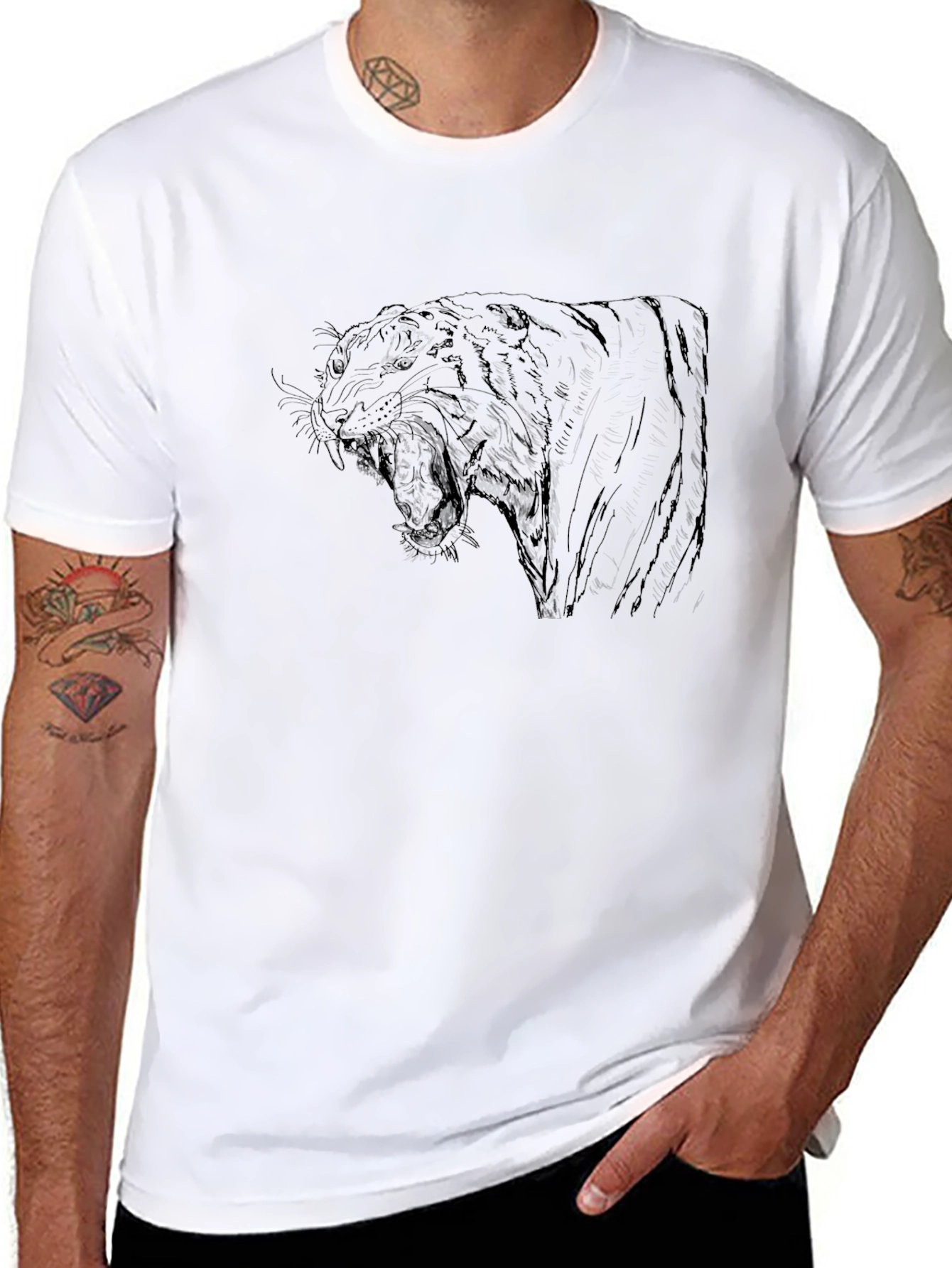 Black Tiger Graphic Tee
