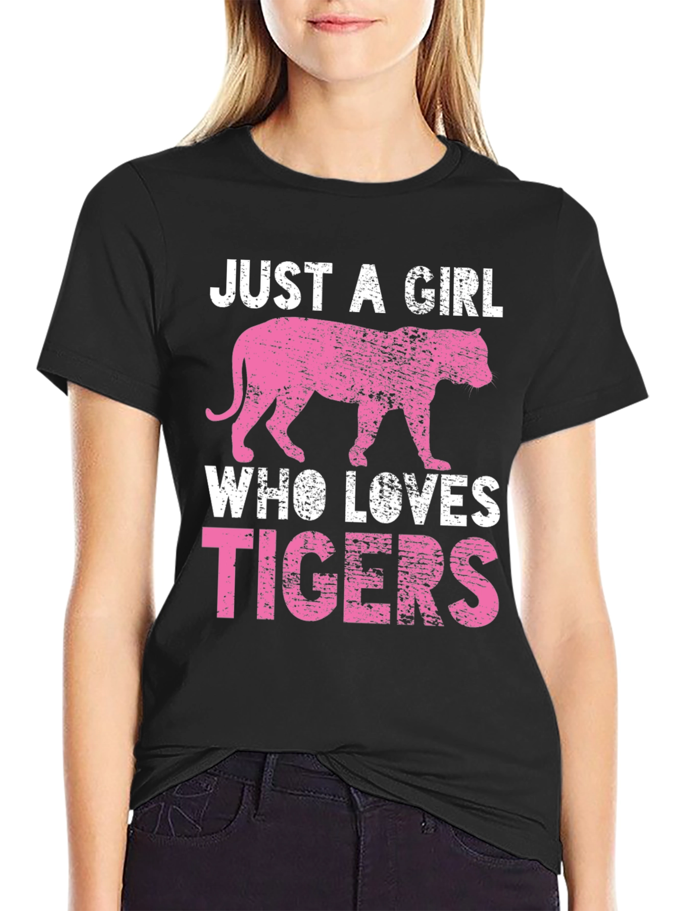 Just A Girl Who Loves Tigers Graphic Tee