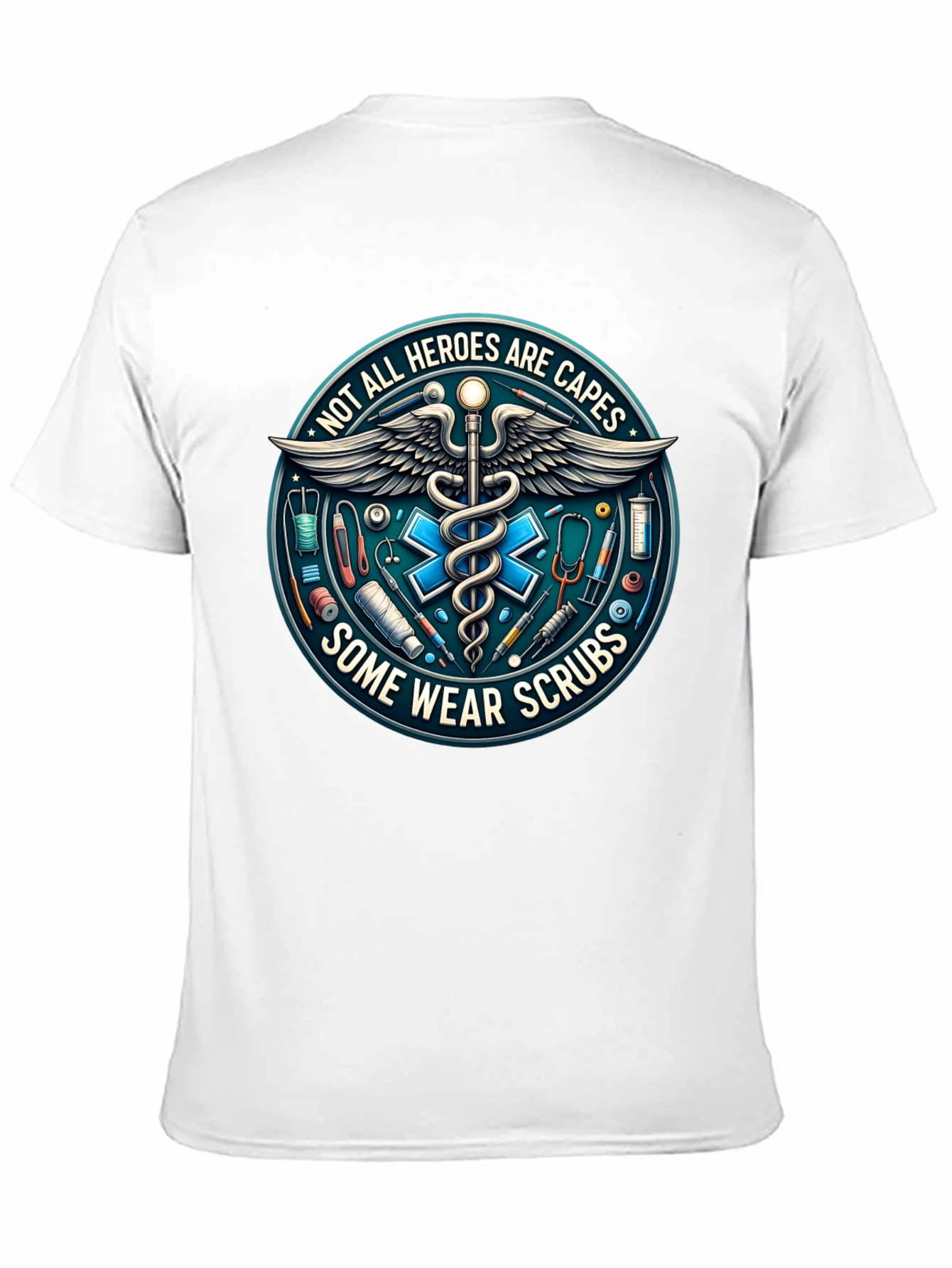 Heroes Wear Scrubs Graphic Tee