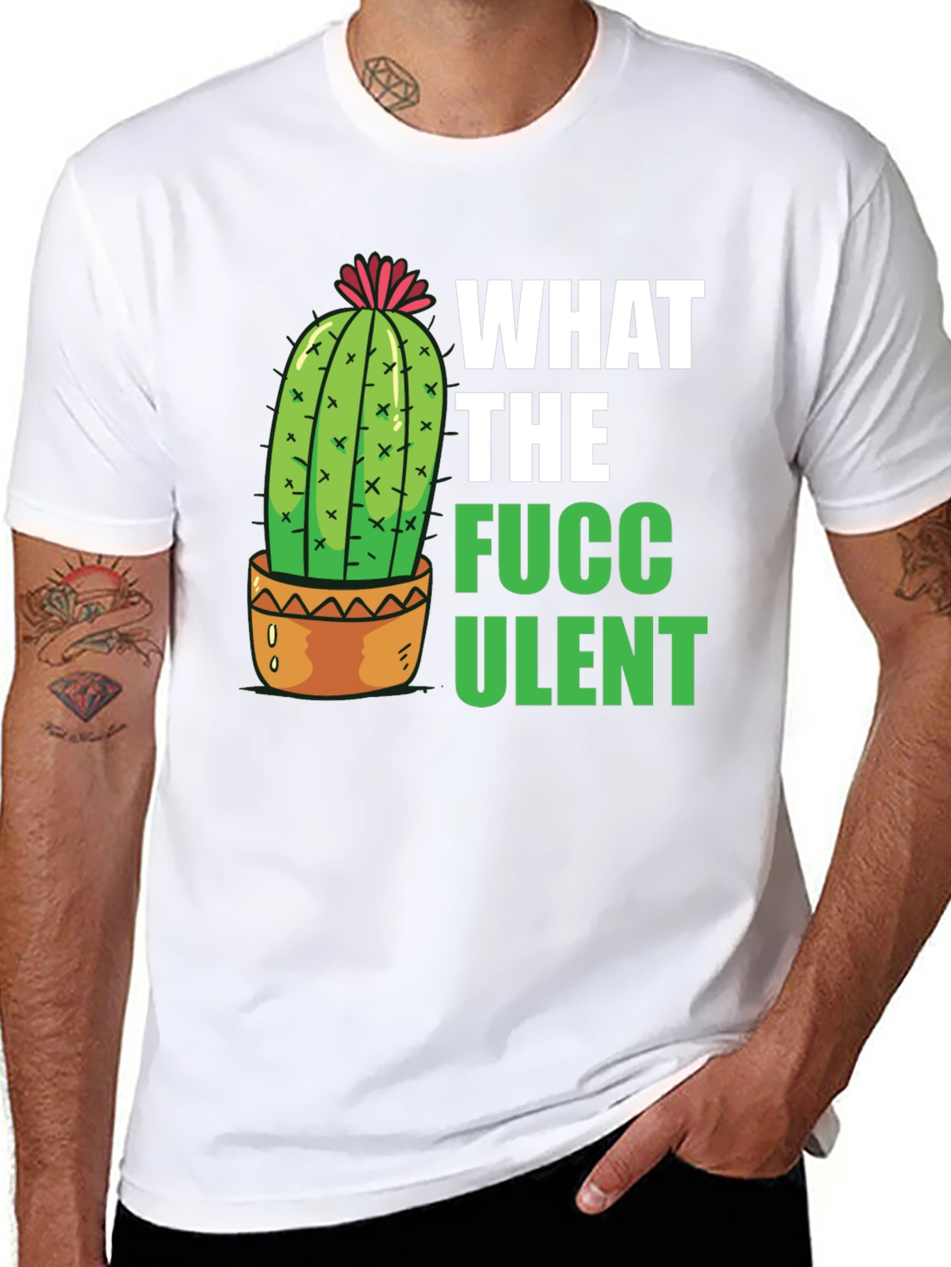 What the Fucculent T-Shirt - Funny Cactus Graphic Tee