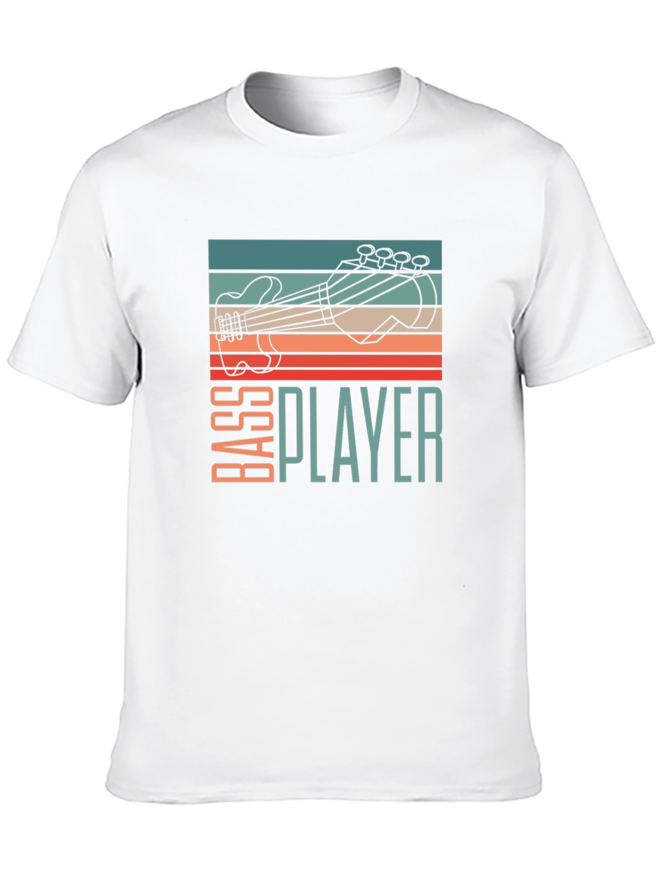 Bass Player Guitar T-Shirt - Retro Style Graphic Tee