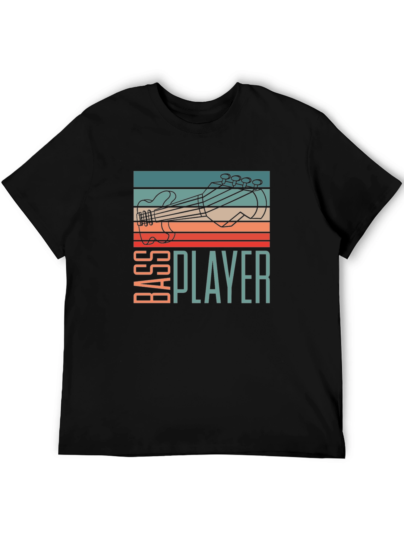 Bass Player Guitar T-Shirt - Retro Style Graphic Tee