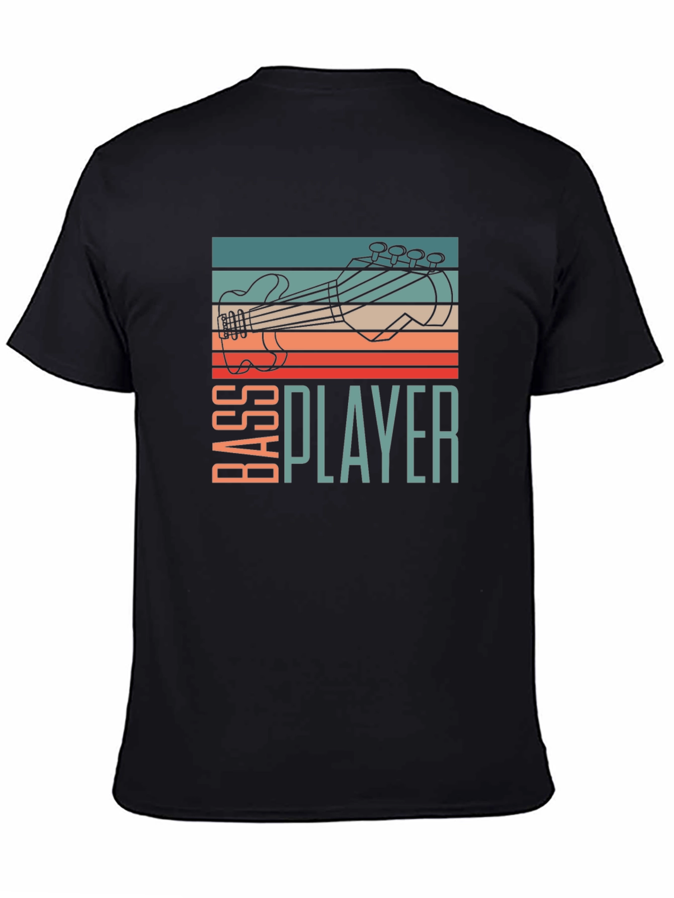 Bass Player Guitar T-Shirt - Retro Style Graphic Tee