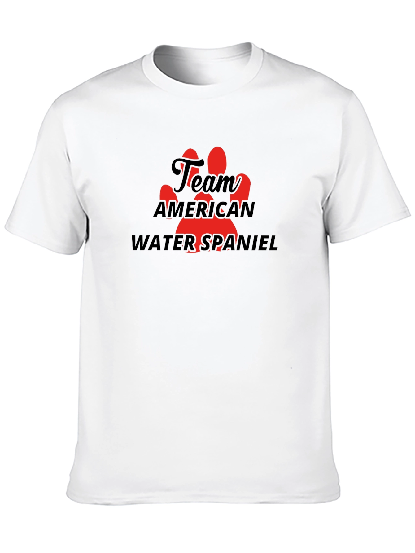 Team American Water Spaniel Black T-Shirt