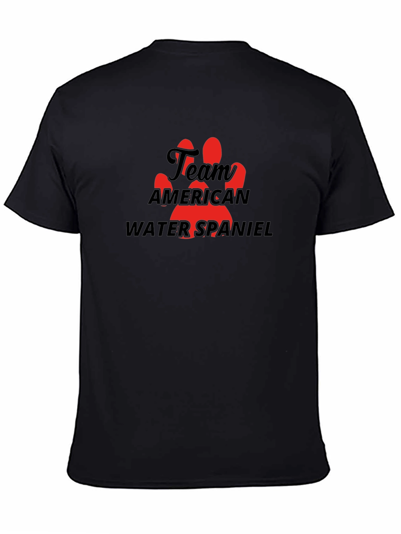Team American Water Spaniel Black T-Shirt