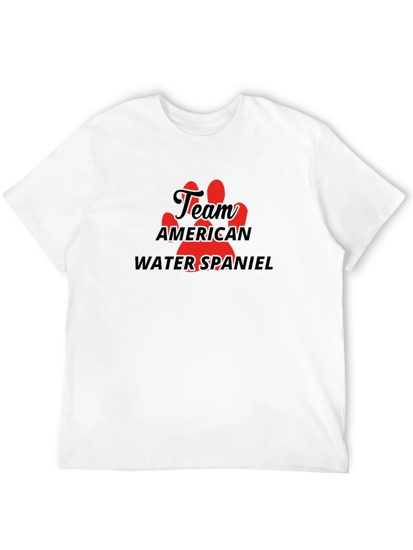 Team American Water Spaniel Black T-Shirt