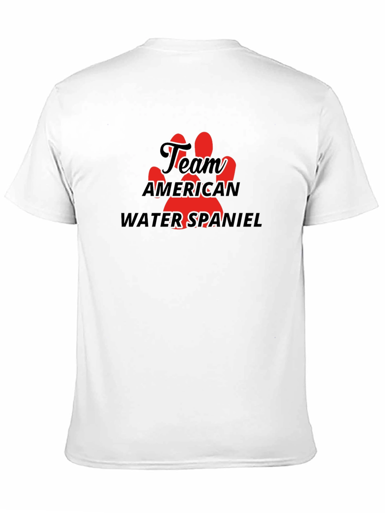 Team American Water Spaniel Black T-Shirt
