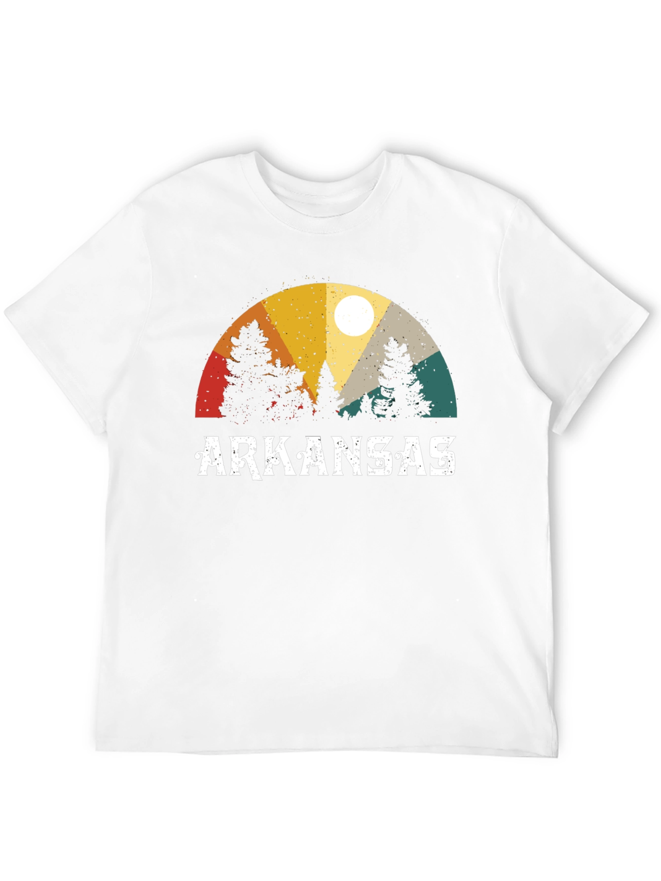Arkansas Retro Sunset T-Shirt Nature Graphic Tee