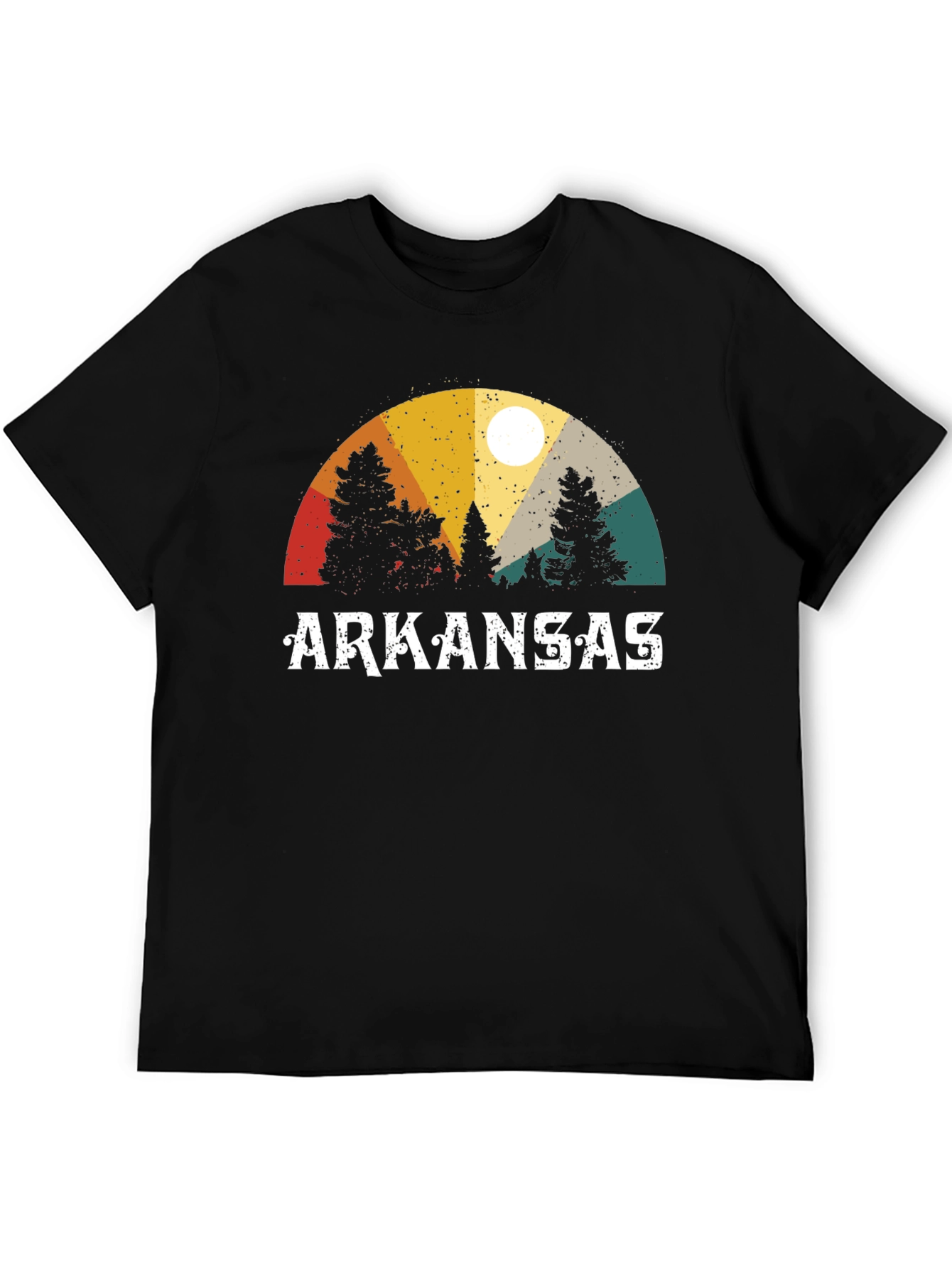 Arkansas Retro Sunset T-Shirt Nature Graphic Tee