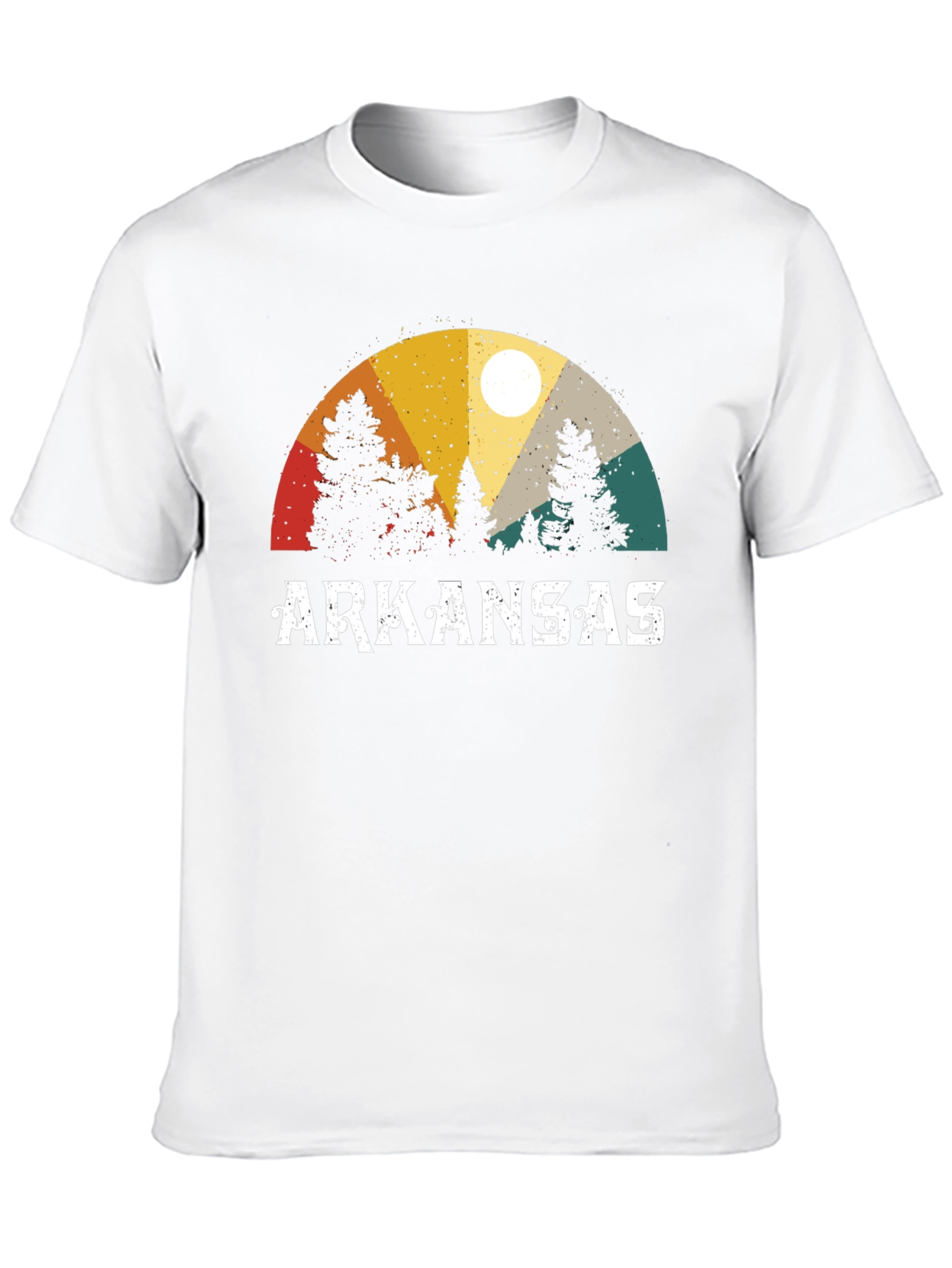 Arkansas Retro Sunset T-Shirt Nature Graphic Tee