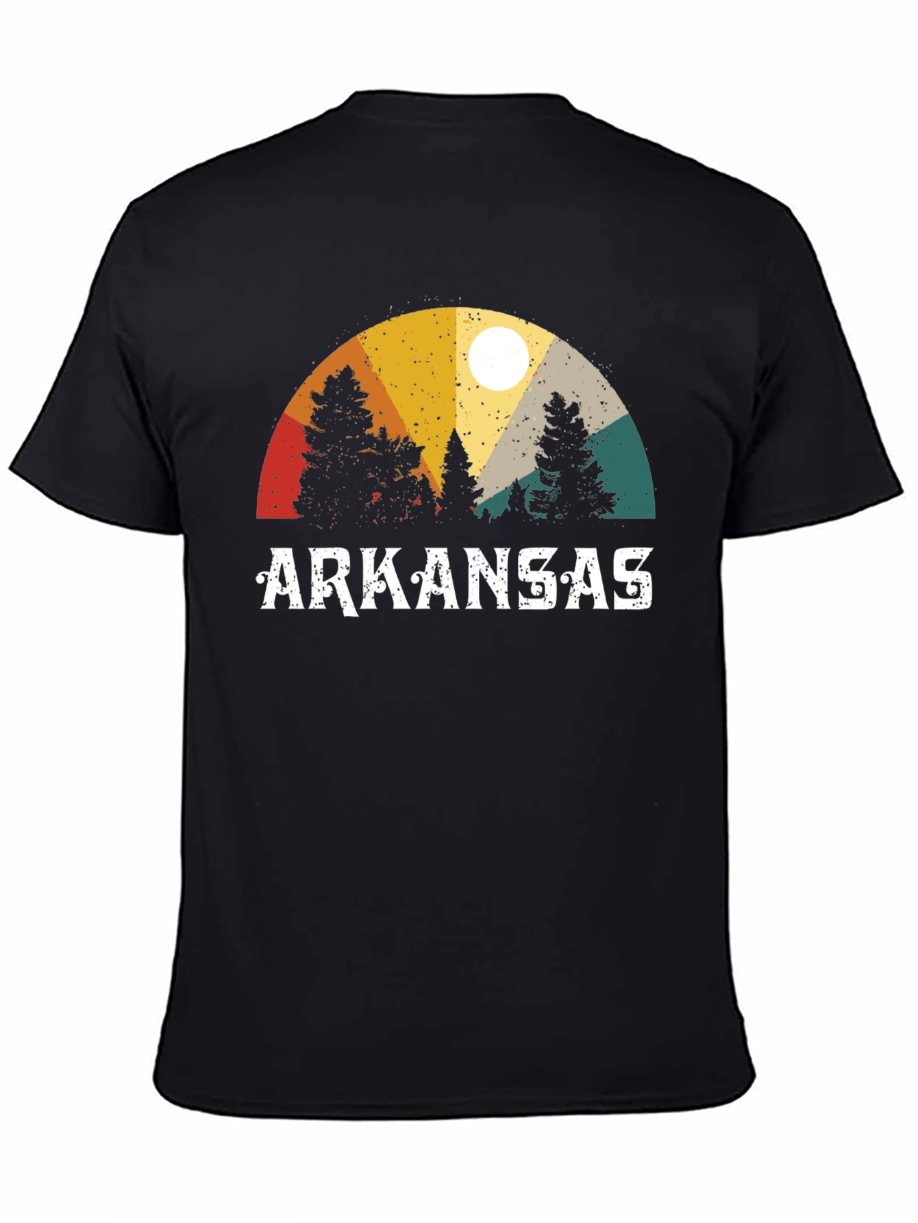 Arkansas Retro Sunset T-Shirt Nature Graphic Tee