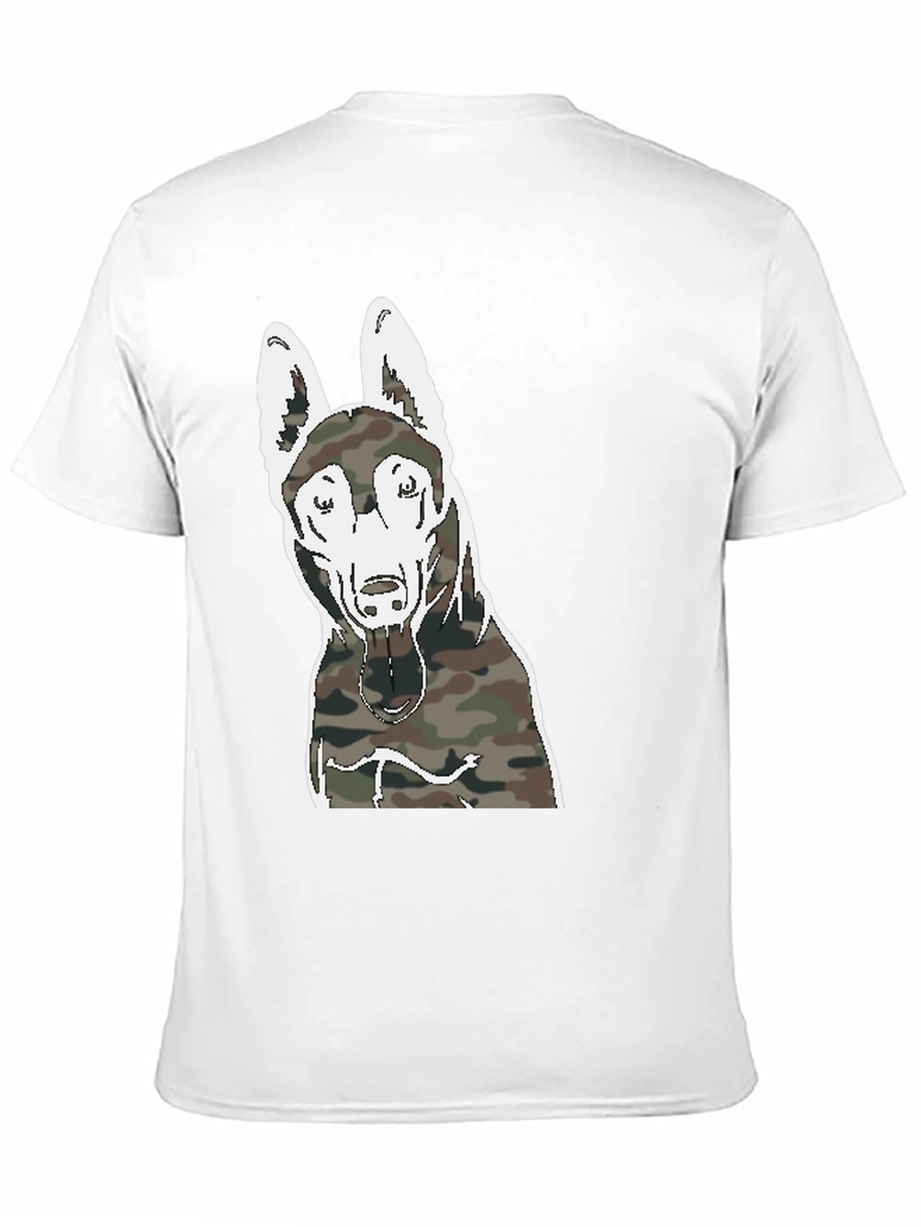 Camouflage Dog Graphic T-Shirt