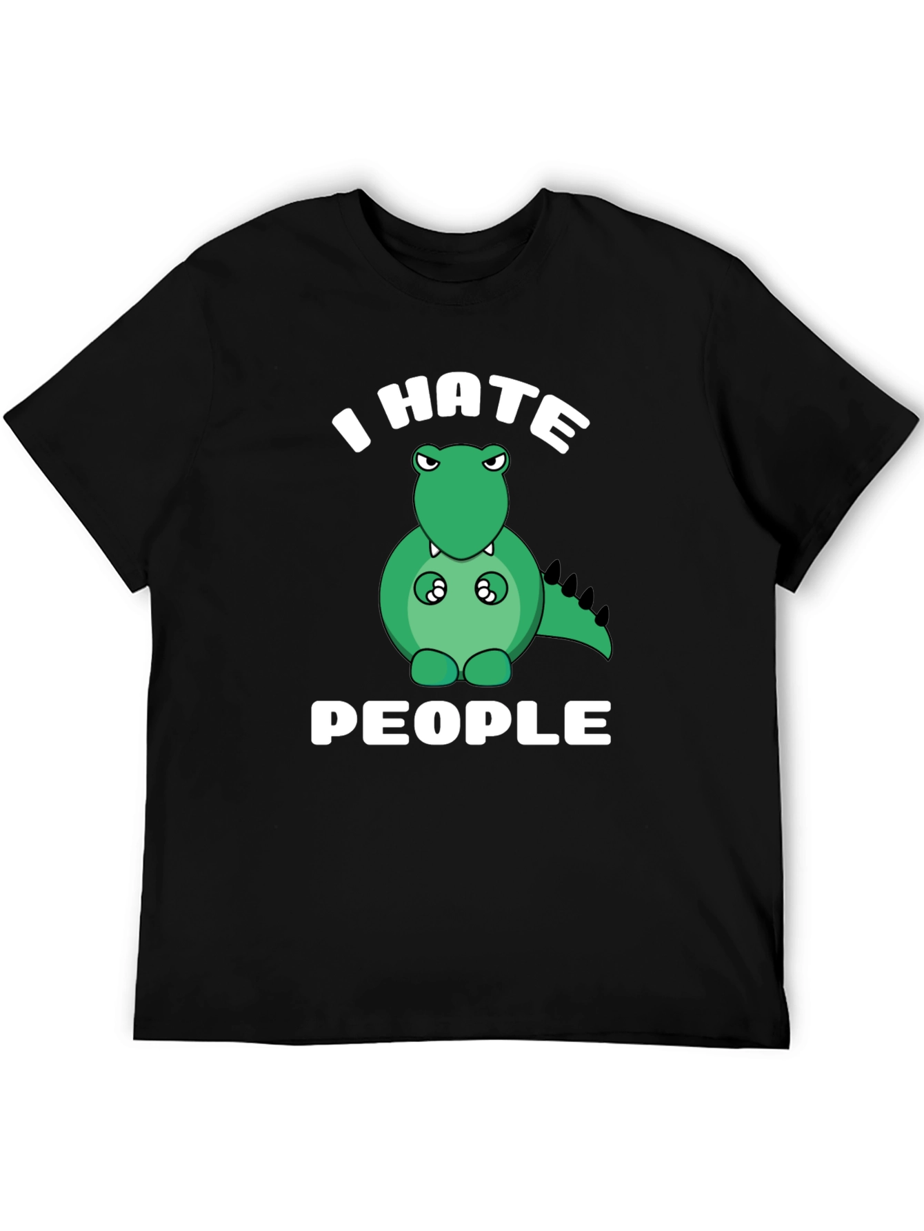 I Hate People T-Shirt Funny Dinosaur Graphic Tee