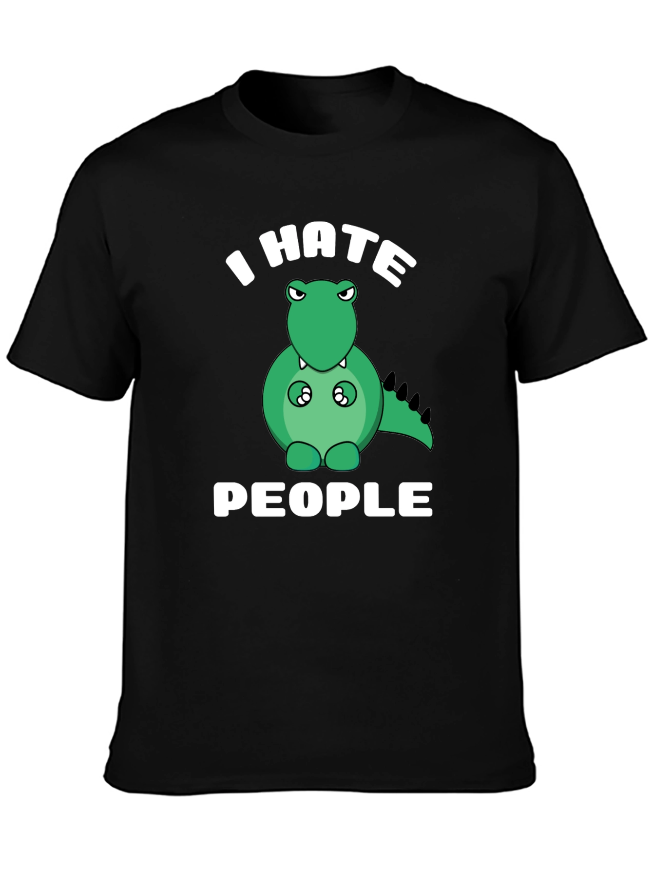 I Hate People T-Shirt Funny Dinosaur Graphic Tee