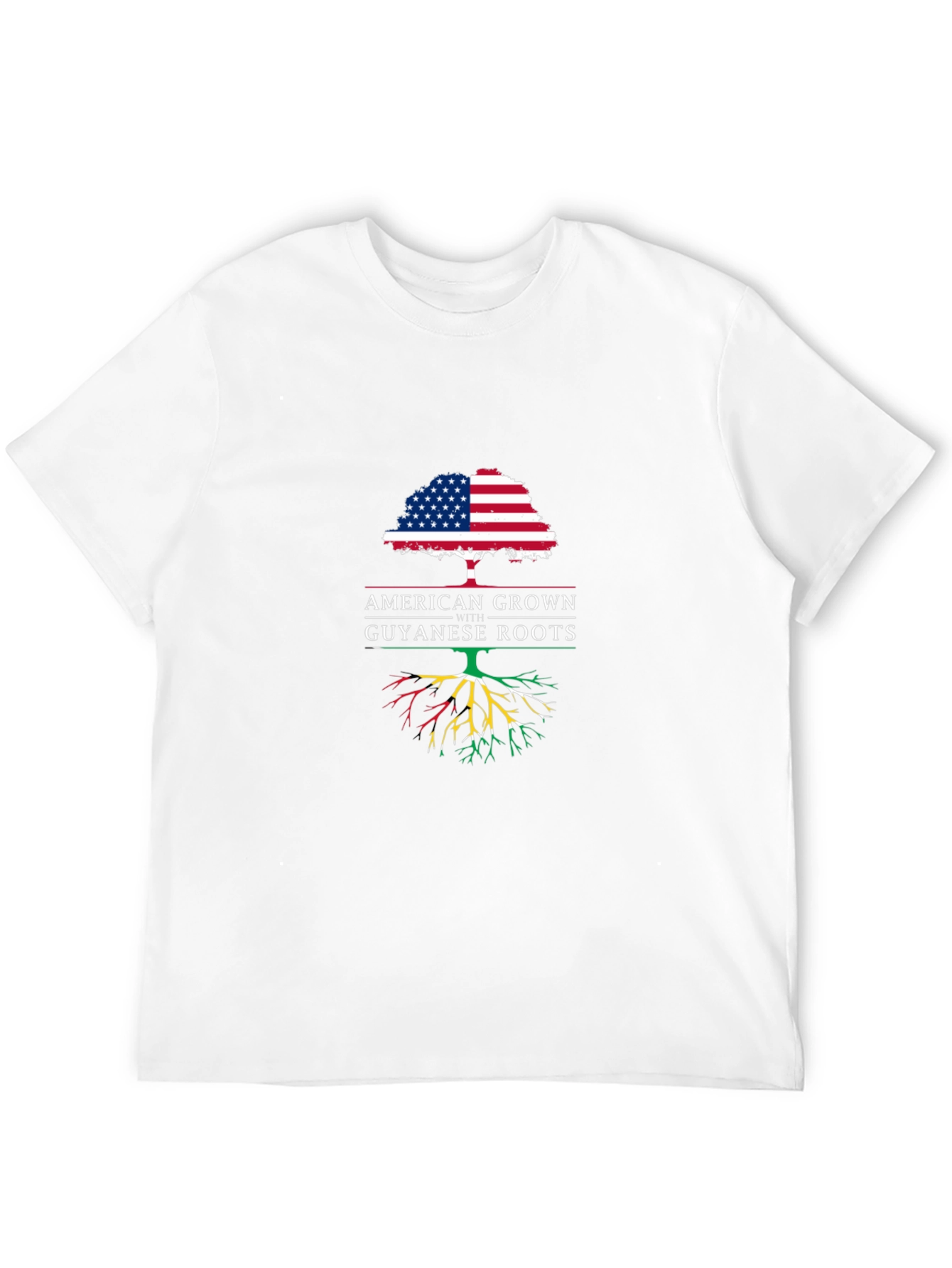 American Grown Guyanese Roots Graphic T-Shirt