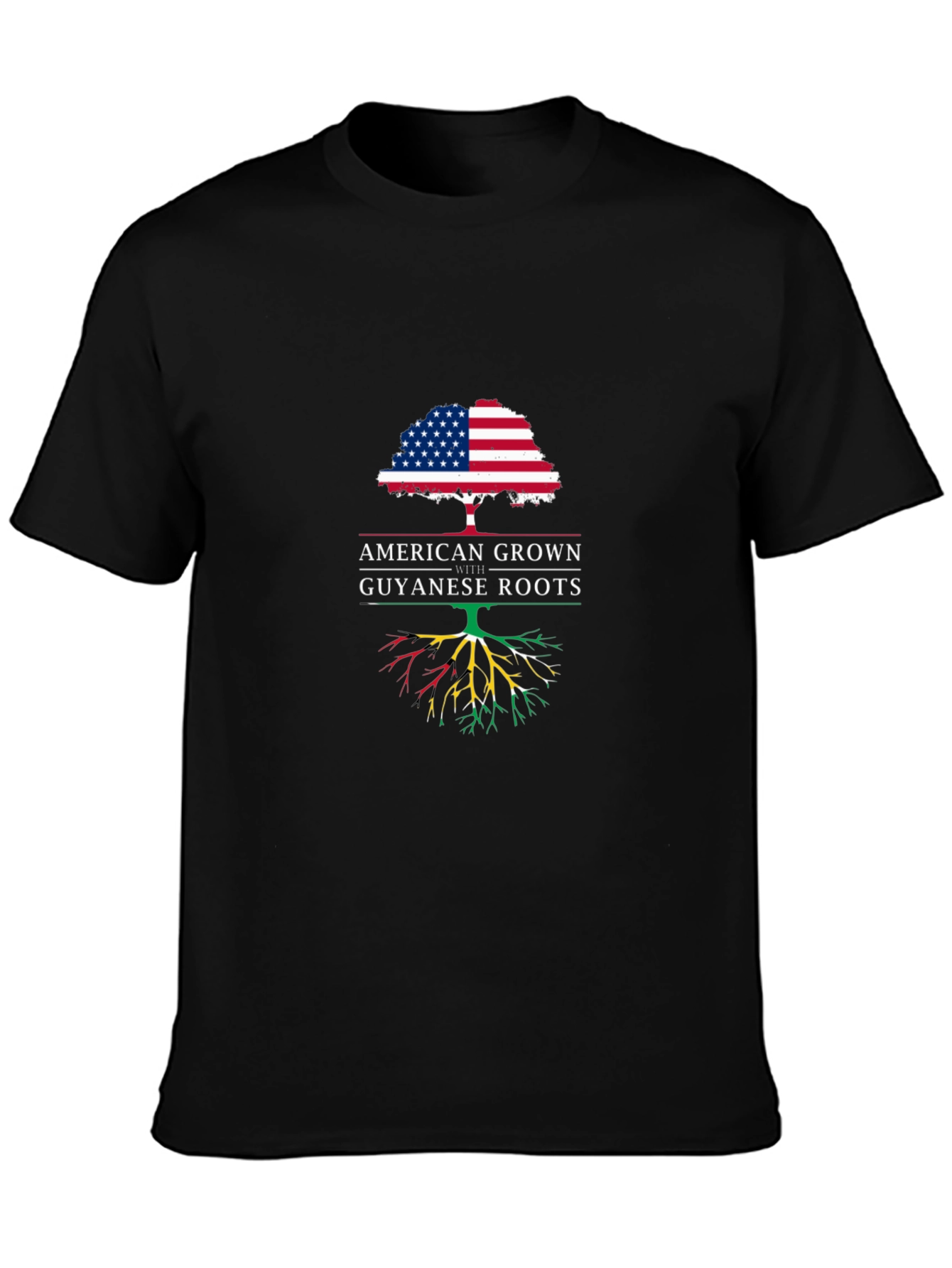 American Grown Guyanese Roots Graphic T-Shirt