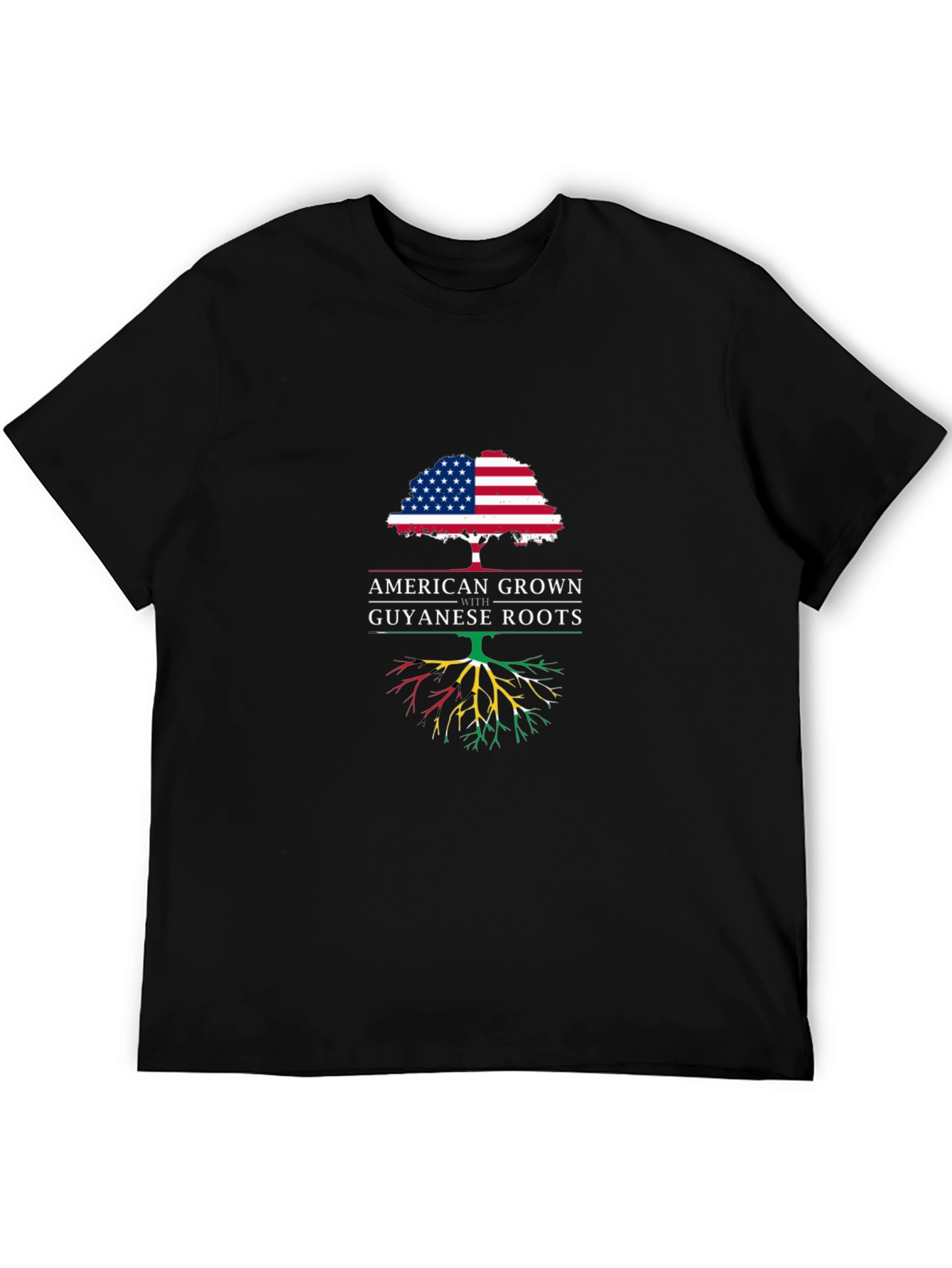 American Grown Guyanese Roots Graphic T-Shirt