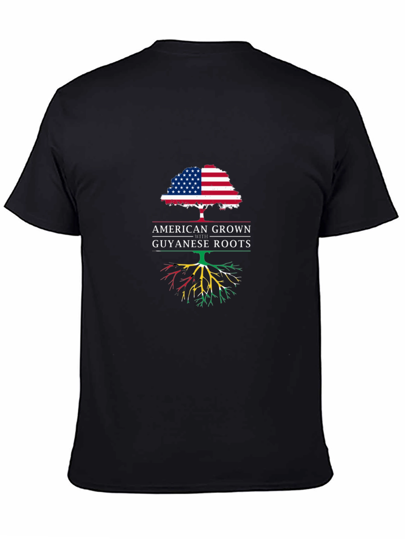 American Grown Guyanese Roots Graphic T-Shirt