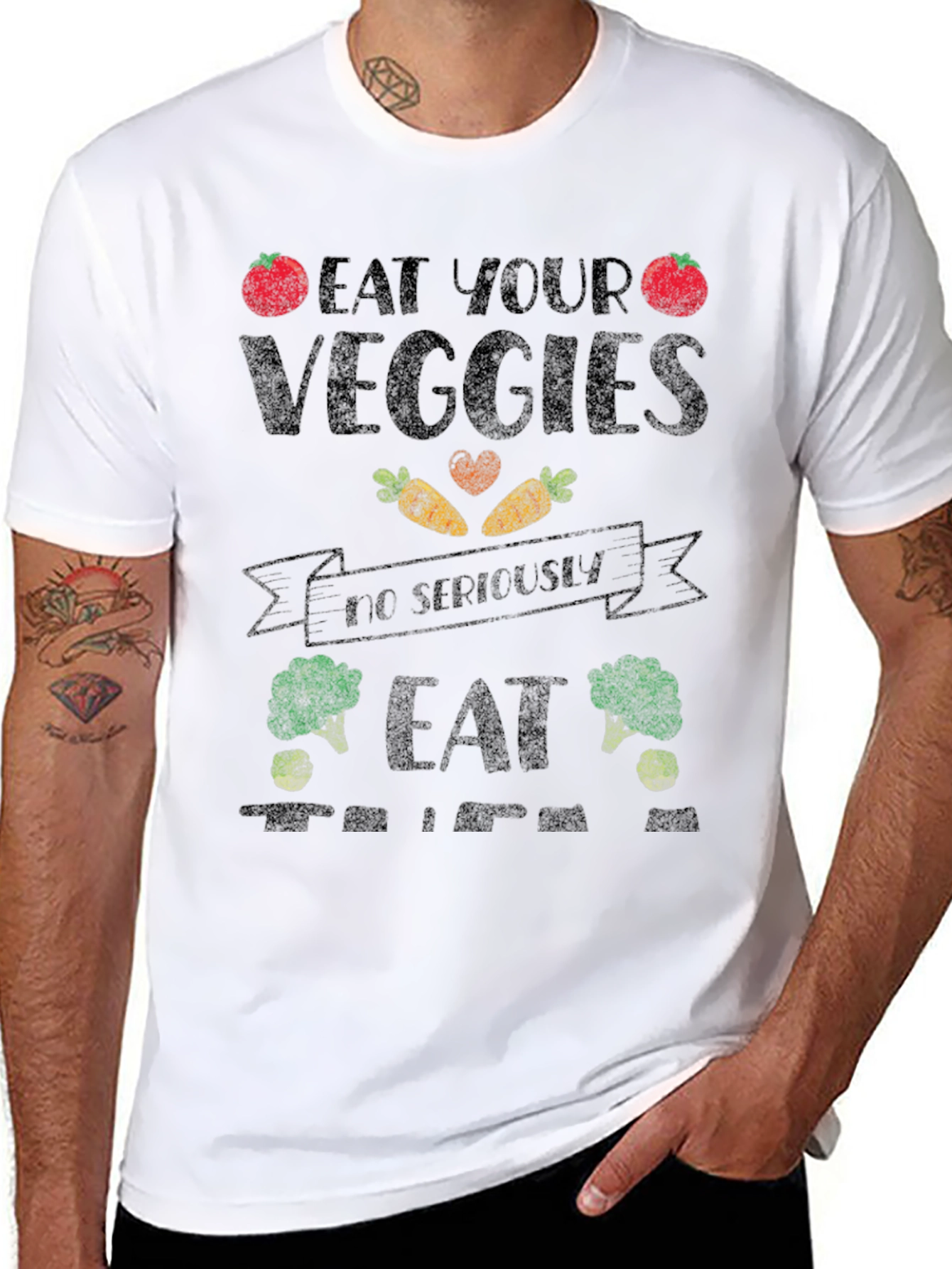 Eat Your Veggies Graphic T-Shirt