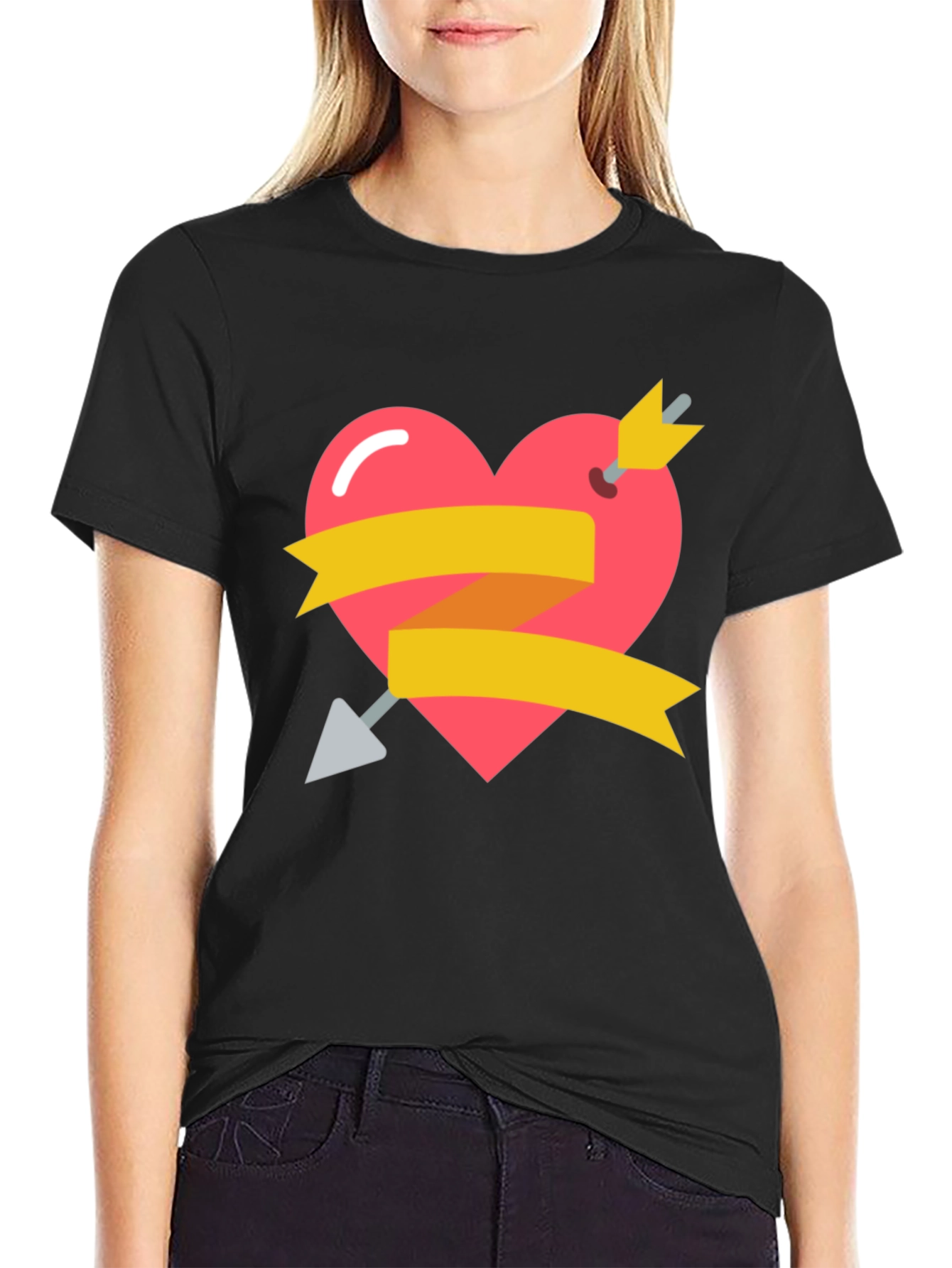 Heart Arrow Graphic Tee - Valentines Day