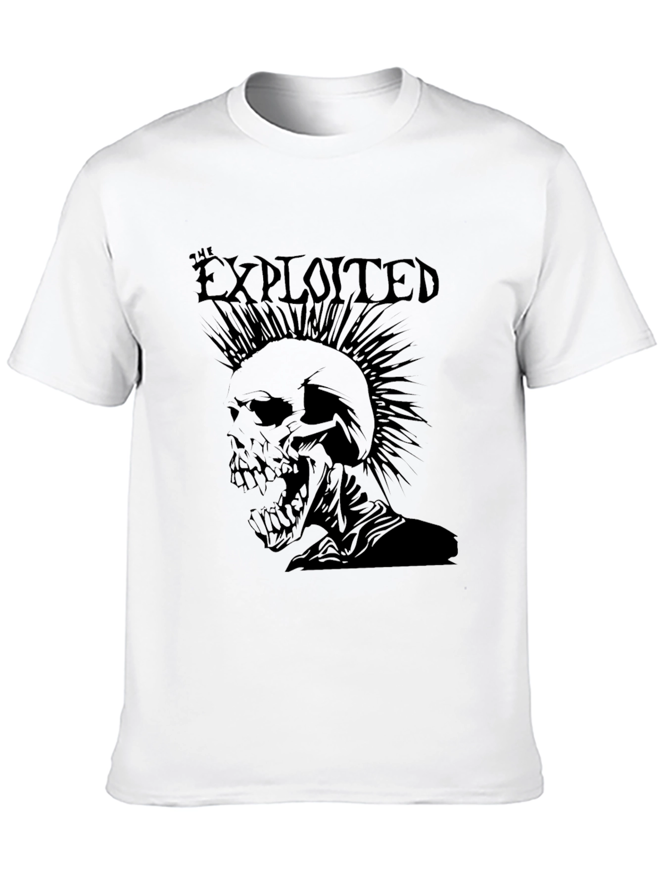 The Exploited Punk Skull Black Graphic Tee