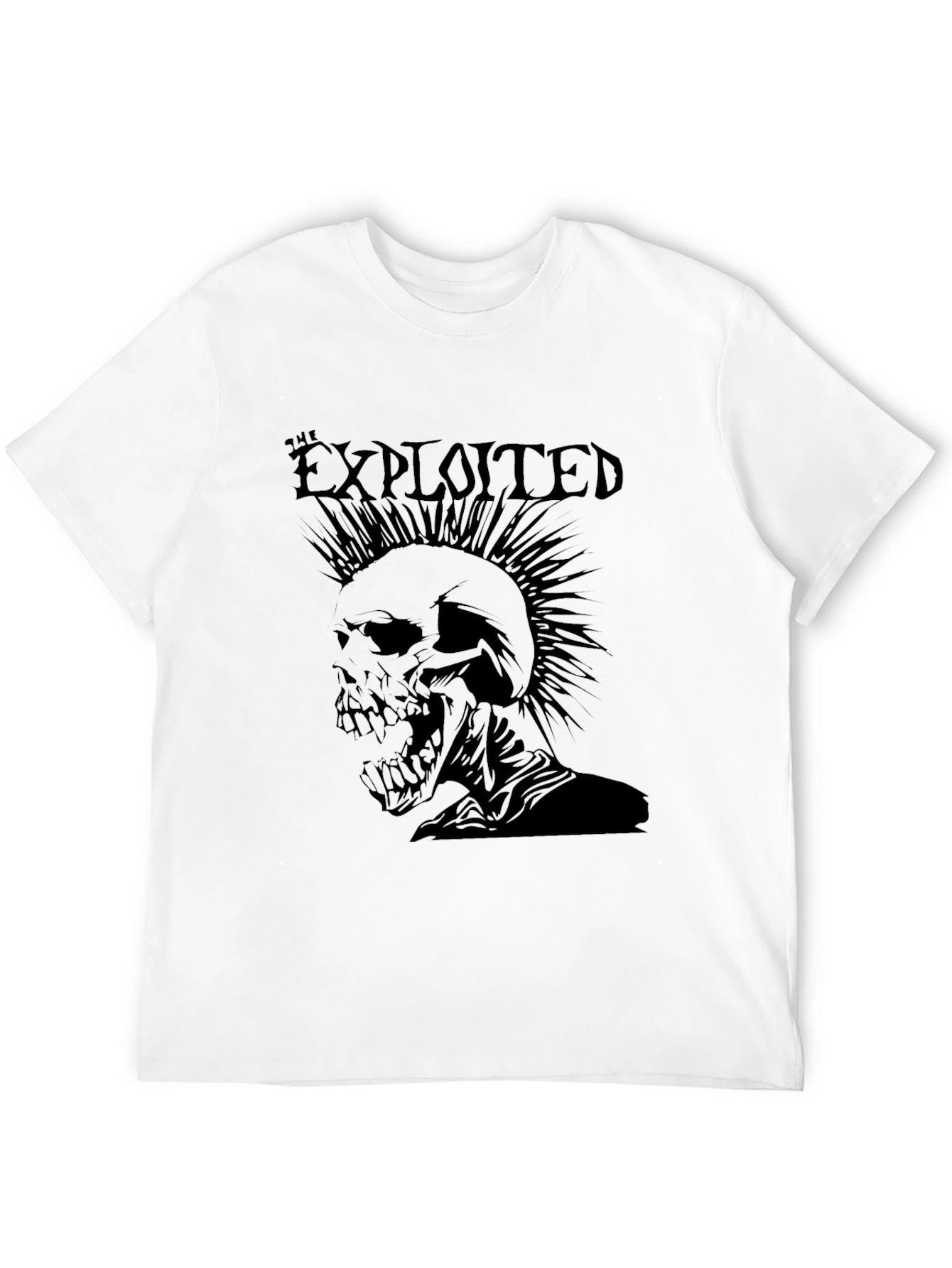 The Exploited Punk Skull Black Graphic Tee