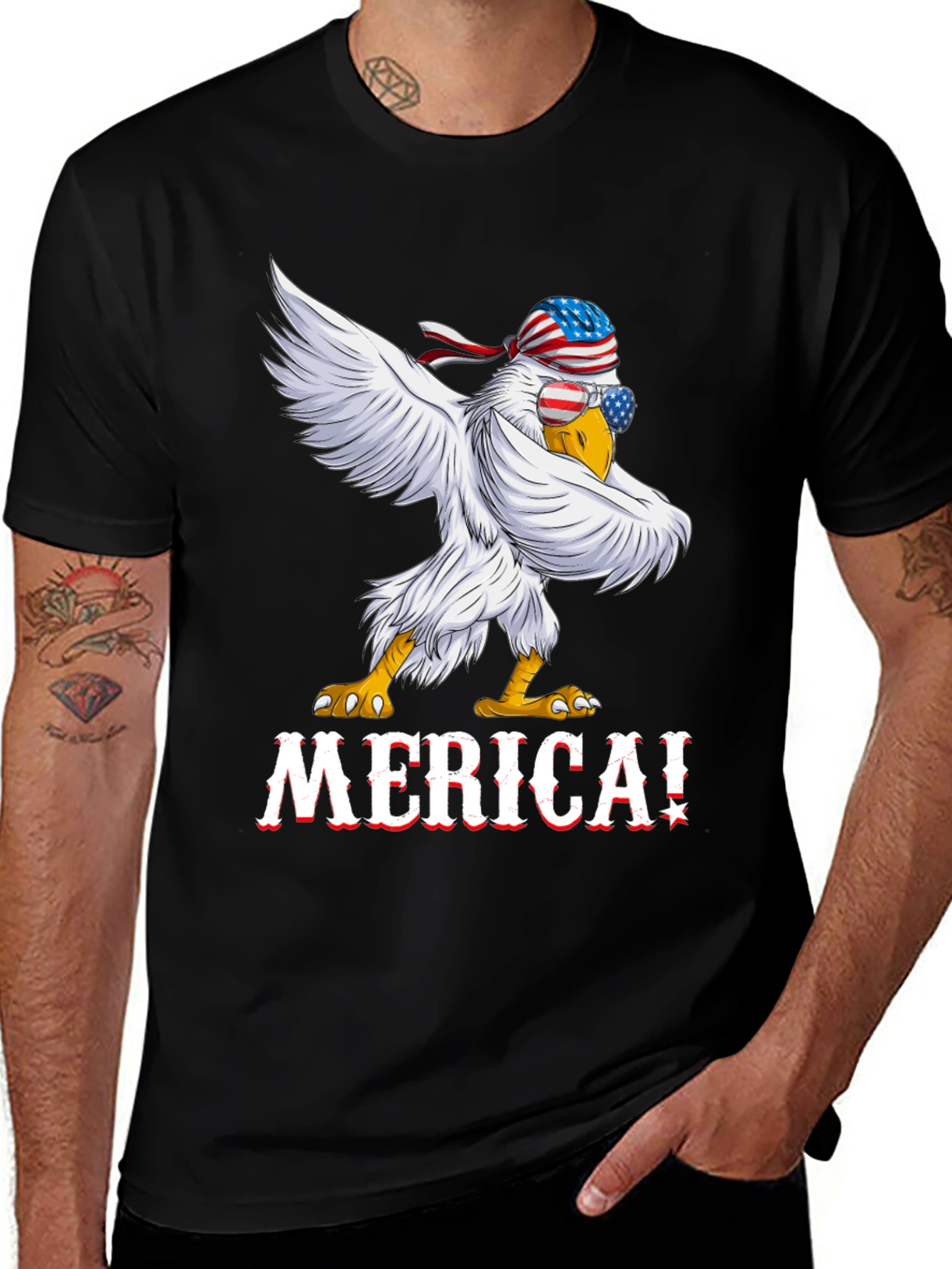 Patriotic Eagle USA Flag T-Shirt - MERICA!