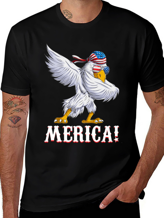 Patriotic Eagle USA Flag T-Shirt - MERICA!