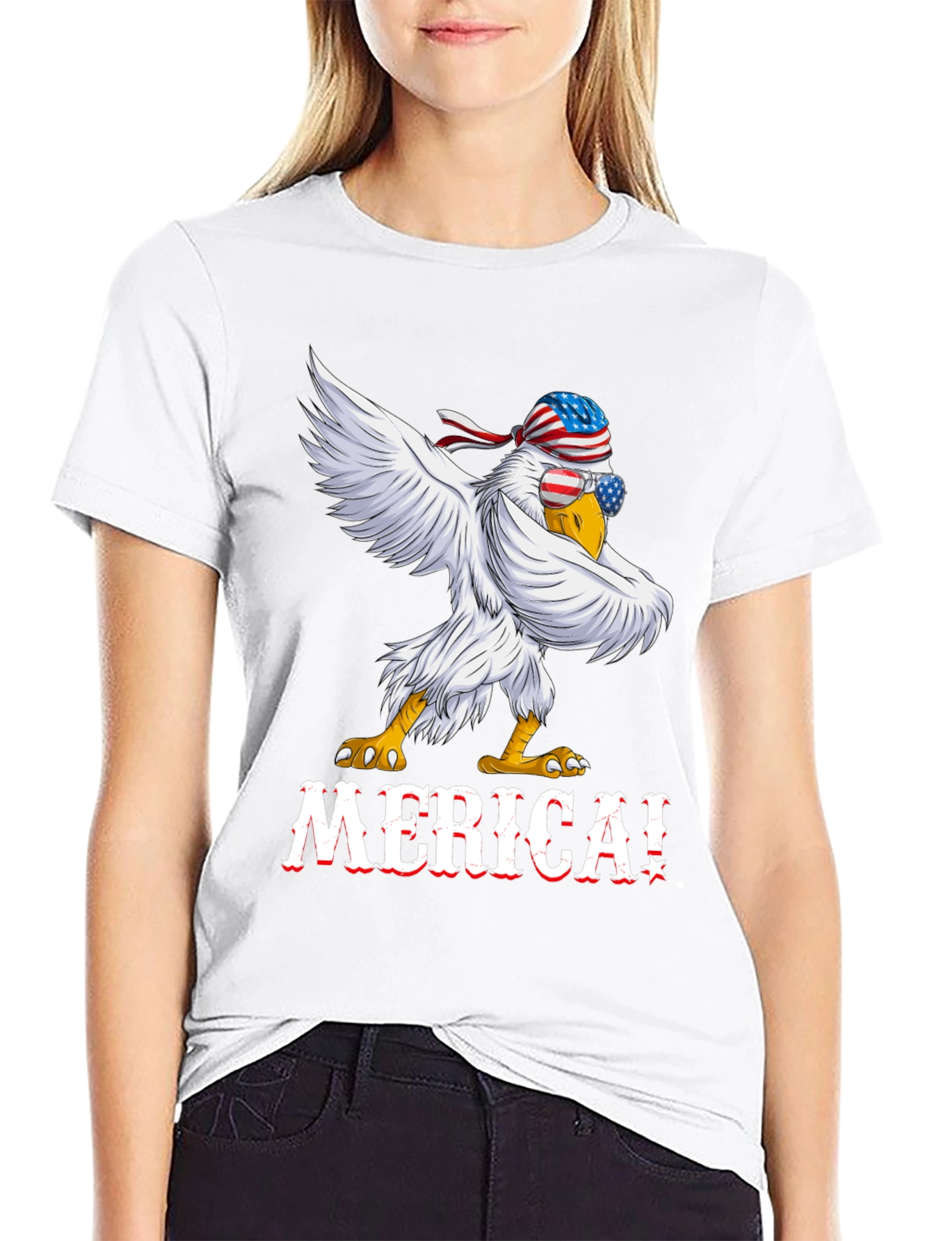 Patriotic Eagle USA Flag T-Shirt - MERICA!