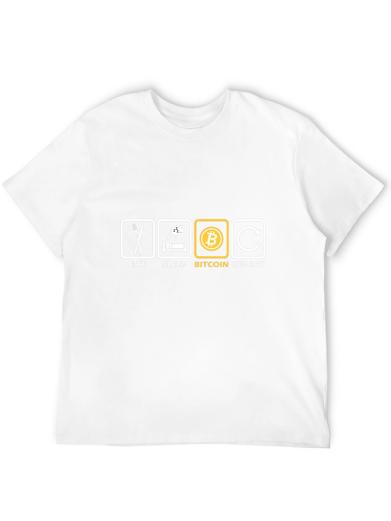 Eat Sleep Bitcoin Repeat - Black T-Shirt