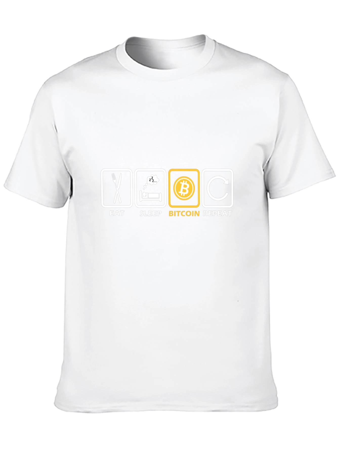 Eat Sleep Bitcoin Repeat - Black T-Shirt