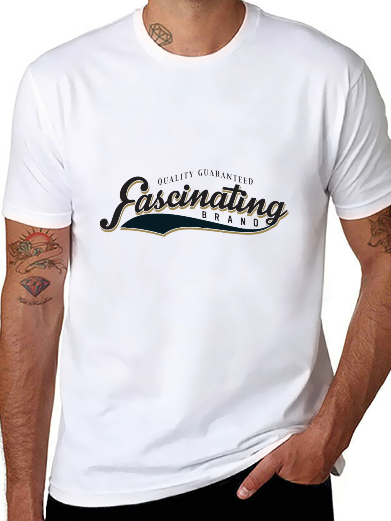 Fascinating Graphic Print Black T-Shirt