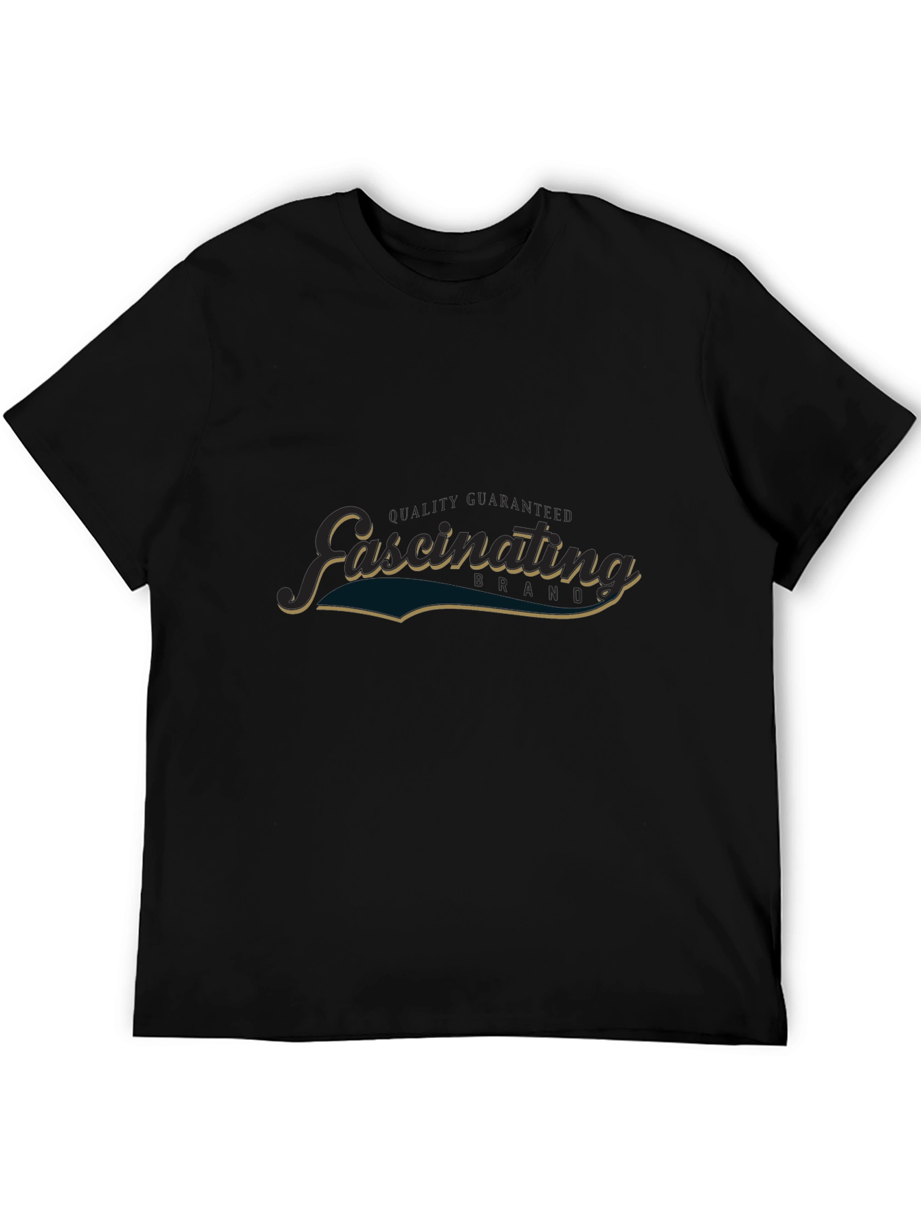 Fascinating Graphic Print Black T-Shirt